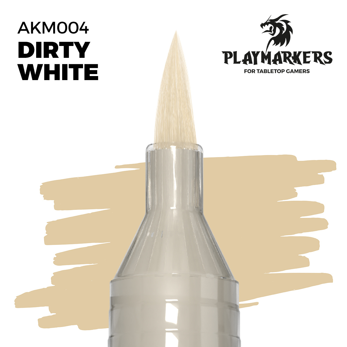 AKM004 AK Interactive Акриловый маркер PLAYMARKER - Тёмно-серый / DIRTY WHITE  – PLAYMARKER