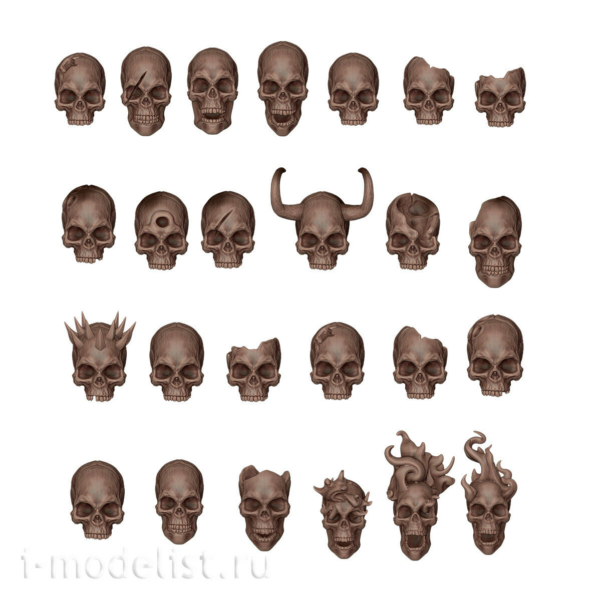 AKBIT0009 AK Interactive 3D-печать BASING BITS Черепа / Skulls