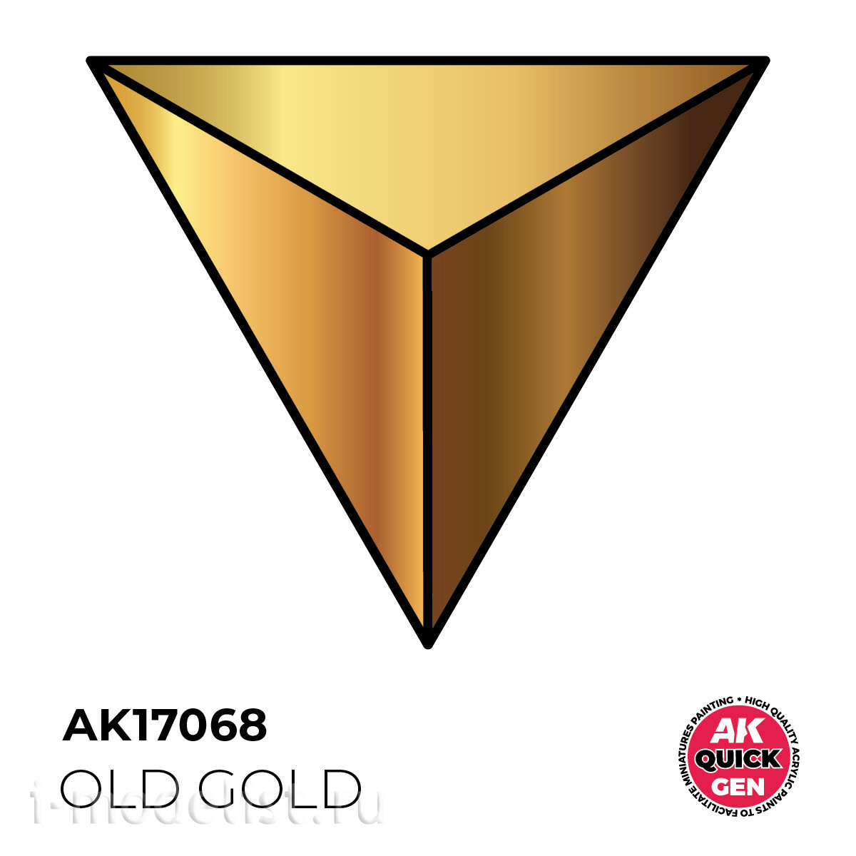 AK17068 AK Interactive Краска акриловая QUICK GEN - Старое золfromо / OLD GOLD