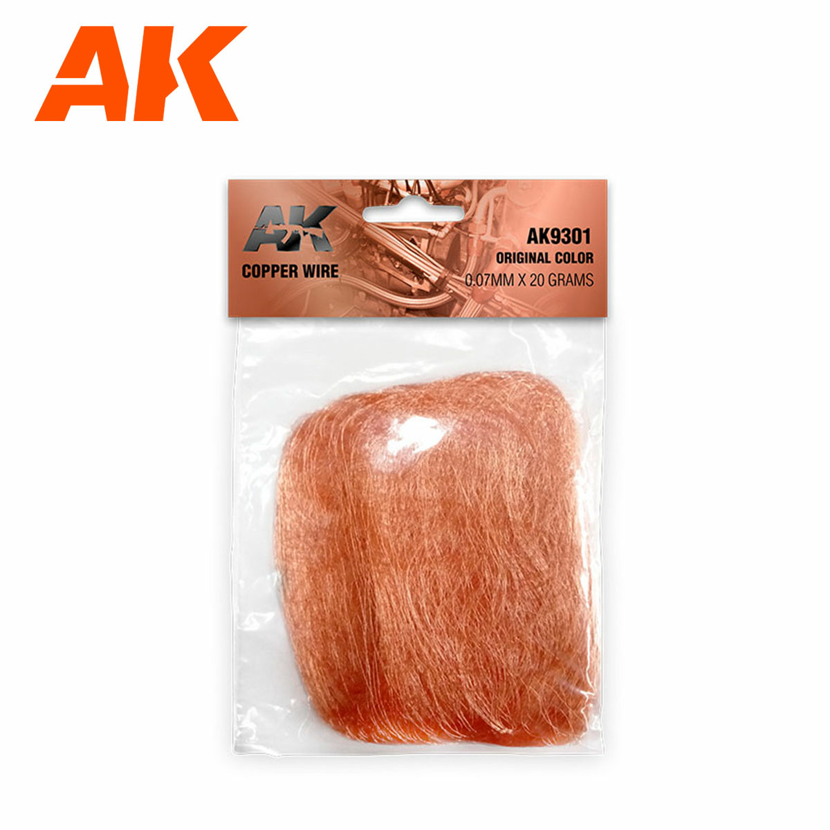 AK9301 AK Interactive Медный провод 0.07мм, 20 гр., оригинальный цвет