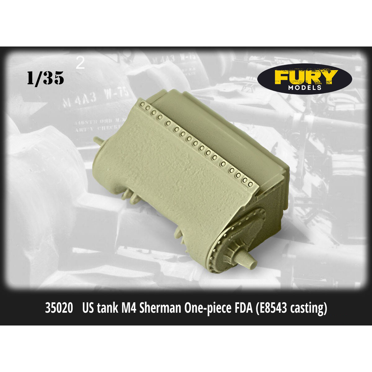 35020 Fury Models 1/35 Assembly Kit for FDA M4 Sherman Tank (Casting E8543)