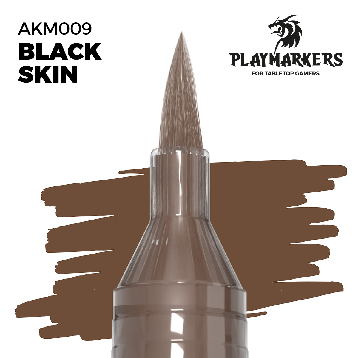 AKM009 AK Interactive Акриловый маркер PLAYMARKER - Тёмная кожа / BLACK SKIN – PLAYMARKER
