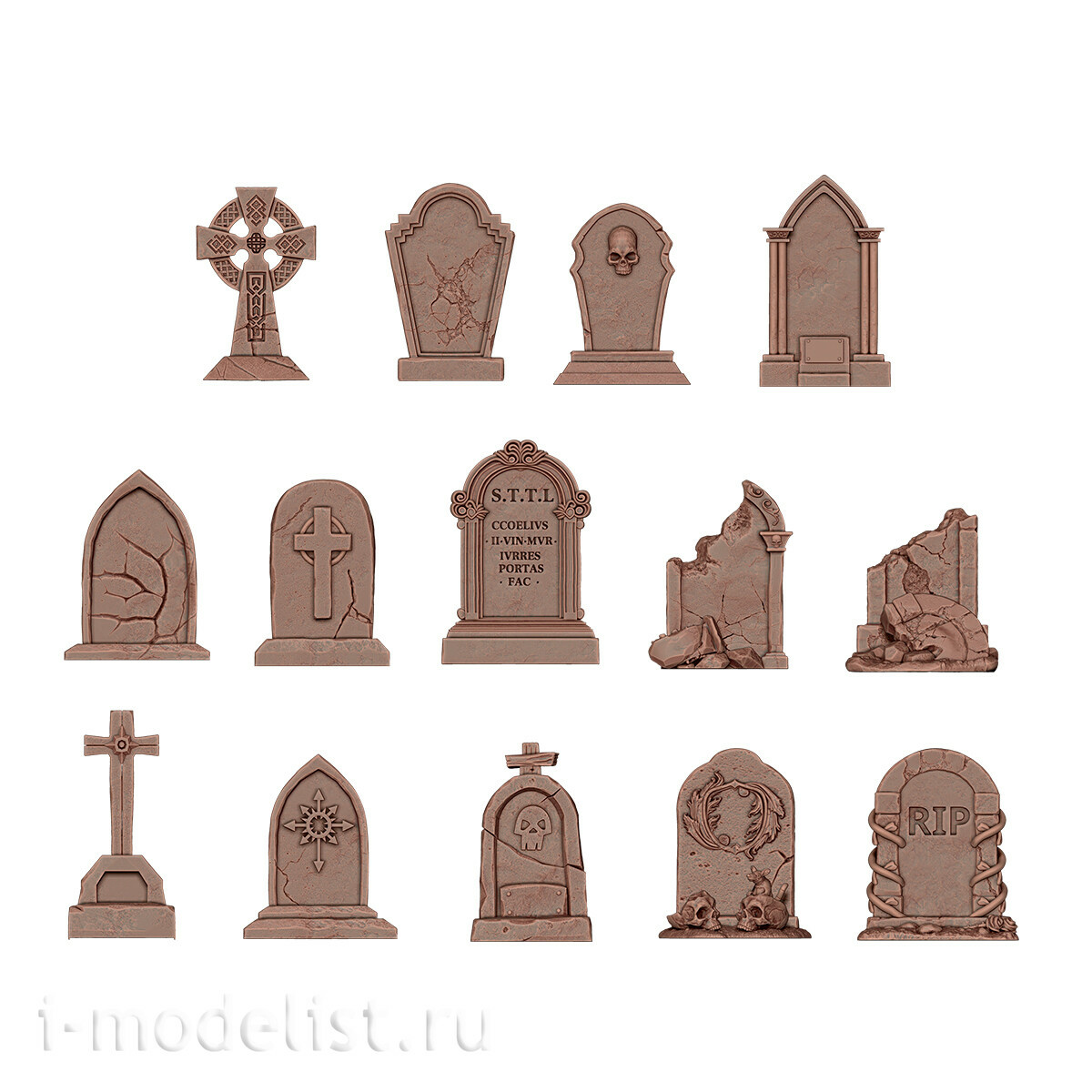 AKBIT0021 AK Interactive 3D-печать BASING BITS Надгробные плиты / Tombstones