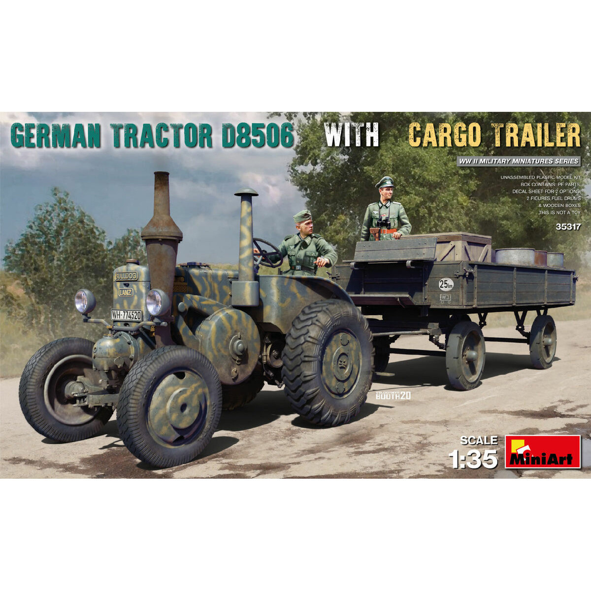 35317 MiniArt 1/35 German tractor D8506 with trailer