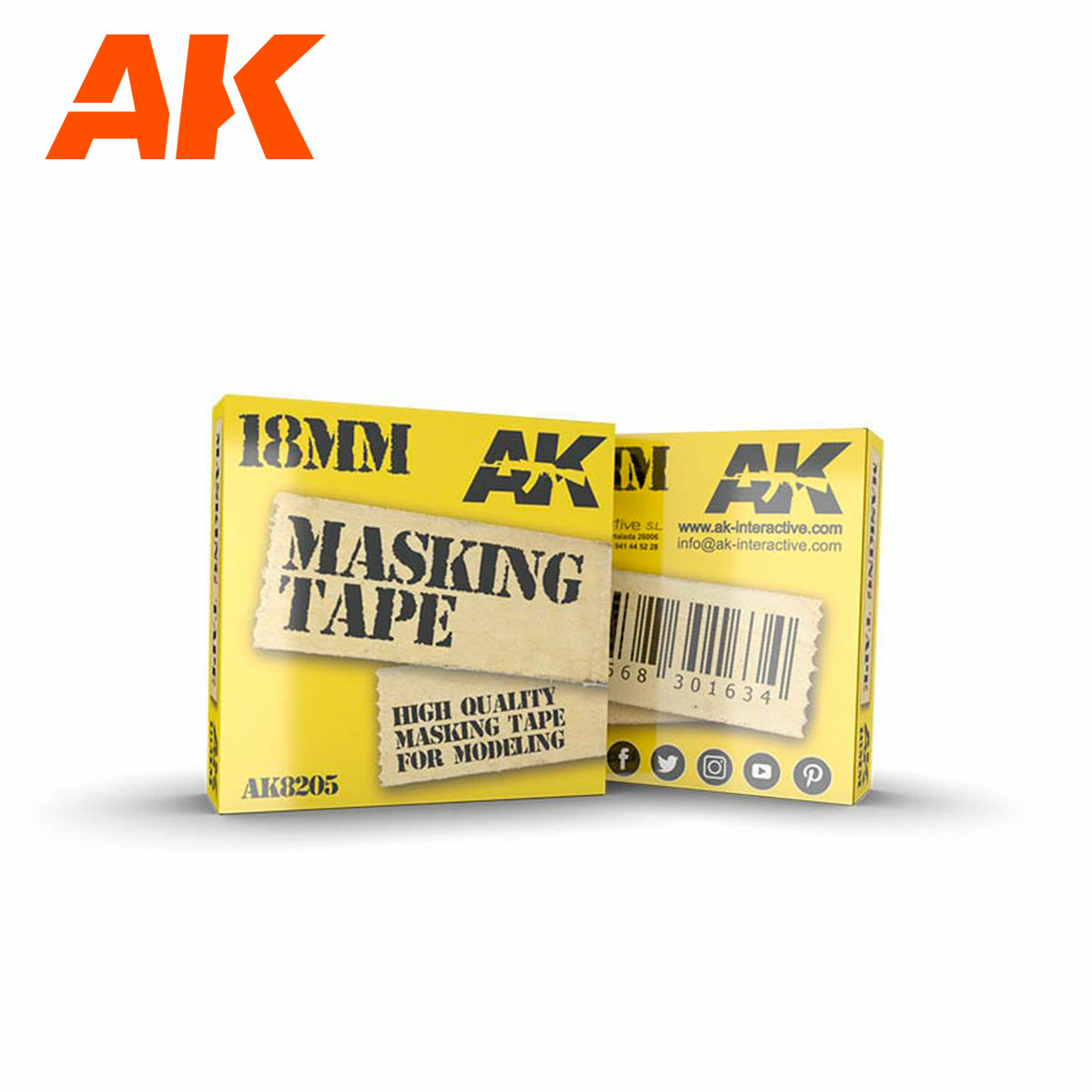 AK8205 AK Interactive MASKING TAPE: 18MM