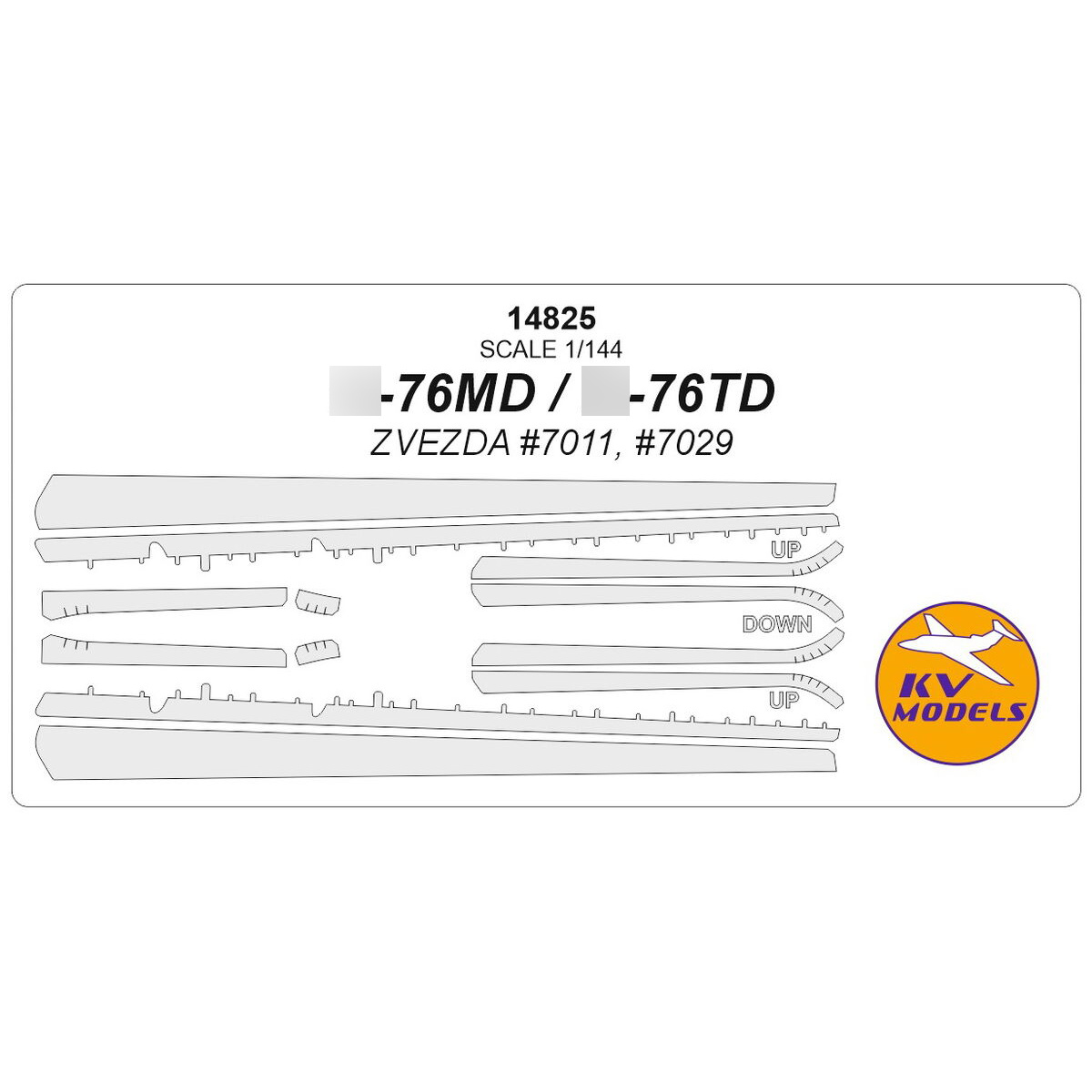 14825 KV Models 1/144 Paint mask for Ilyushin-76MD / Ilyushin-76TD