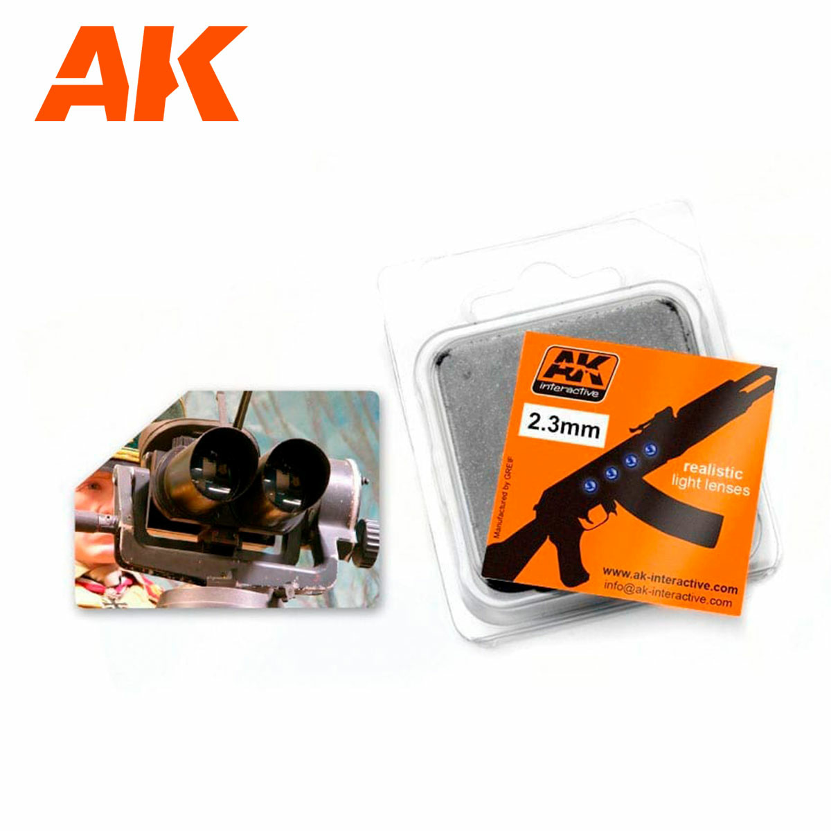 AK225 AK Interactive Lens clear OPTIC COLOUR 2.3 mm