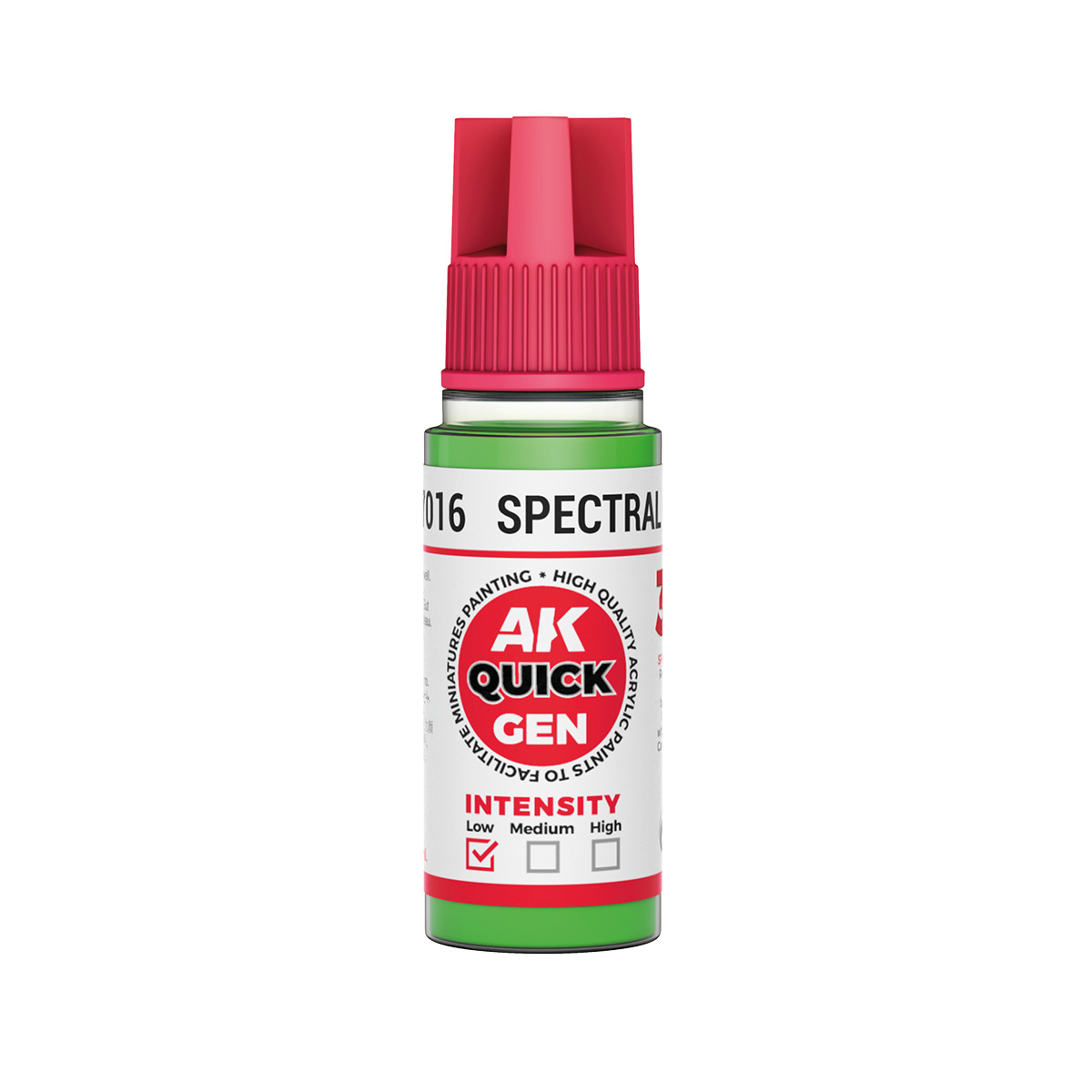 AK17016 AK Interactive Краска акриловая QUICK GEN - Спектрально-зелёный / SPECTRAL GREEN