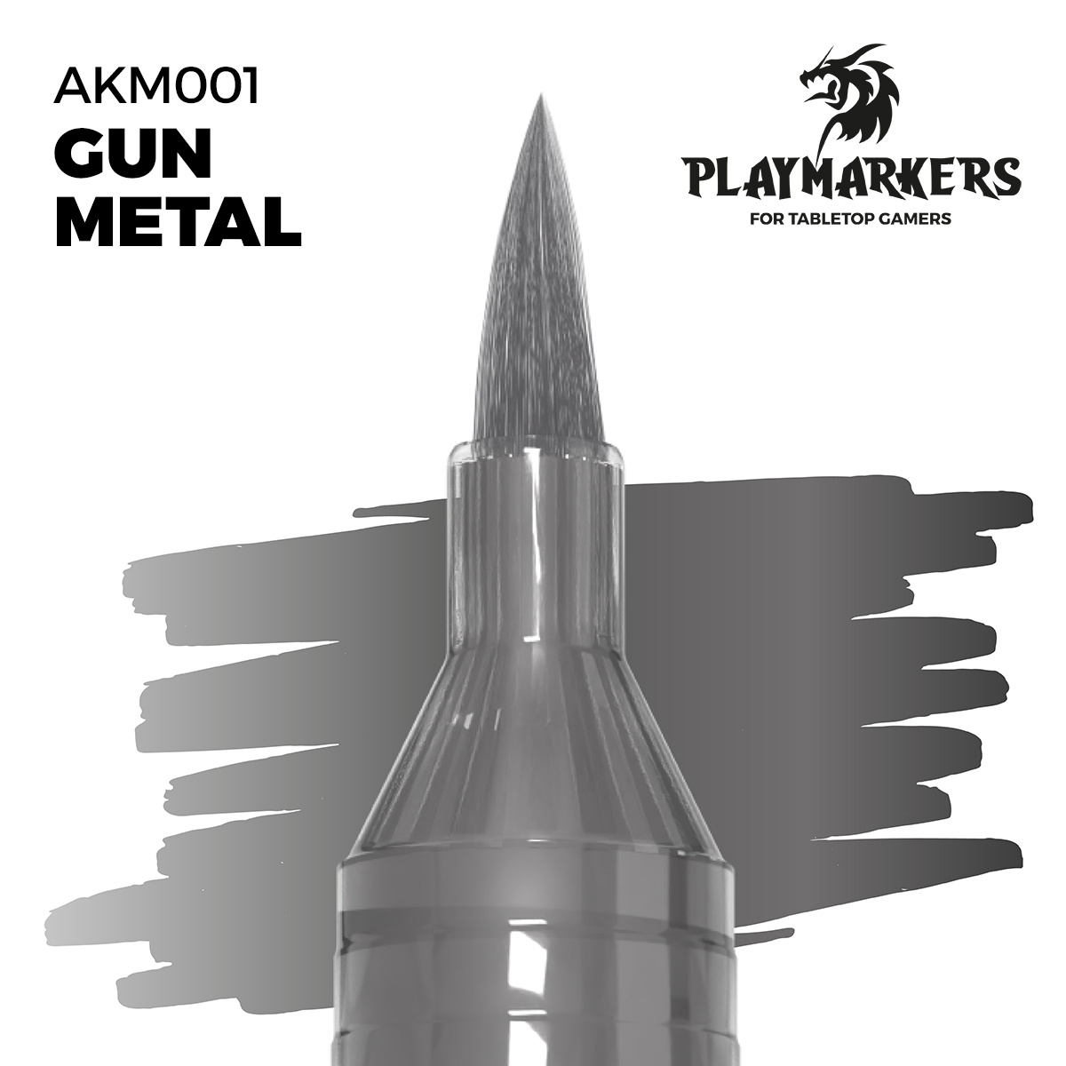 AKM001 AK Interactive Акриловый маркер PLAYMARKER - Оружейный металл / GUN METAL – PLAYMARKER