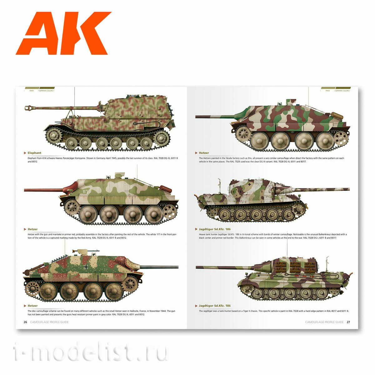 AK403 AK interactive 1945 German Colors. Camouflage Profile Guide