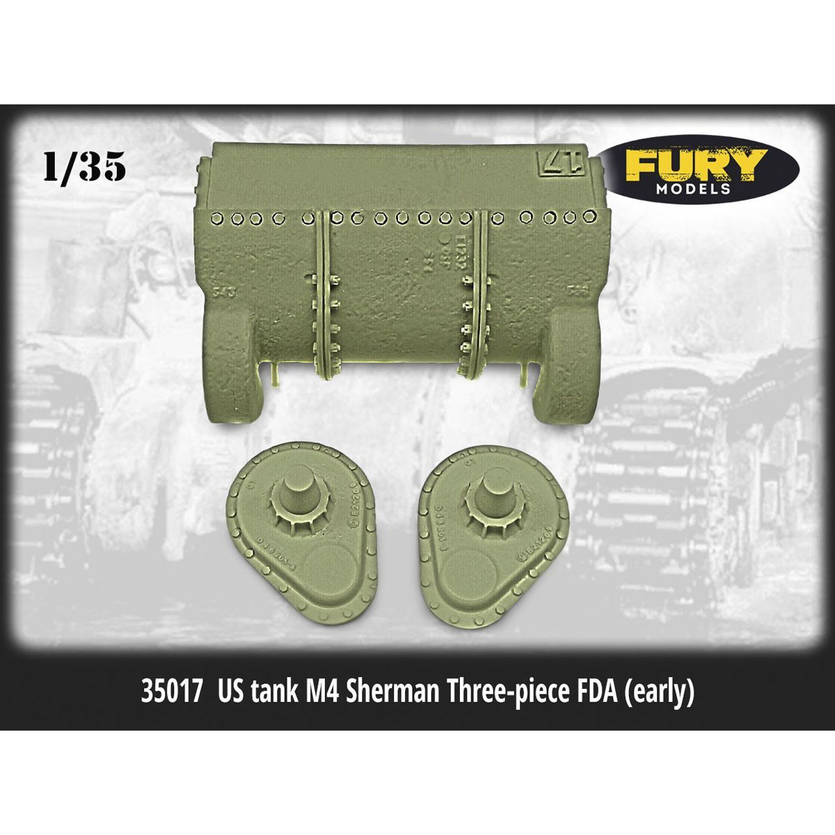 35017 Fury Models 1/35 M4 Sherman Tank Assembly Kit (Early)