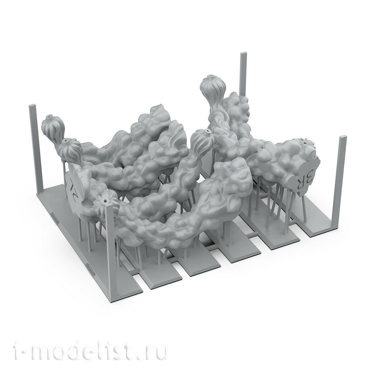 AKBIT0016 AK Interactive 3D-печать BASING BITS Эффект огня из ранца / Jump-pack Trail FX