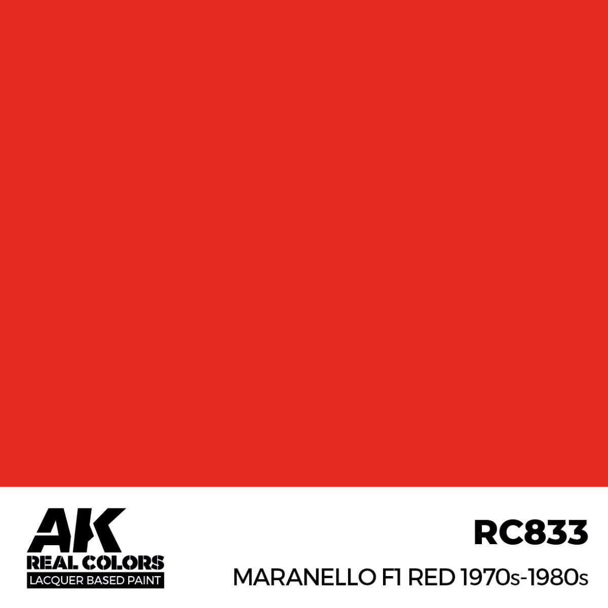 RC833 AK Interactive Лаковая краска Красный Maranello F1 1970х-1980х / Maranello F1 Red 1970s-1980s