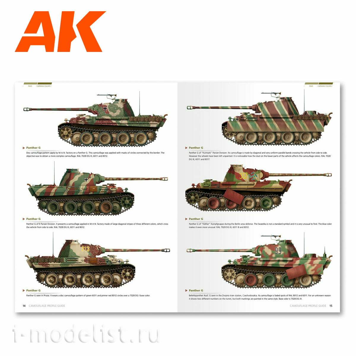 AK403 AK interactive 1945 German Colors. Camouflage Profile Guide
