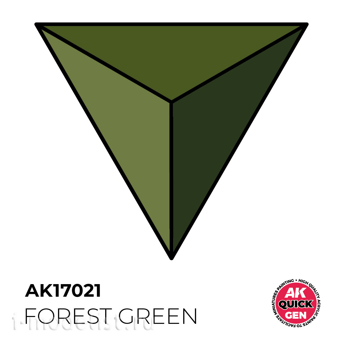 AK17021 AK Interactive Краска акриловая QUICK GEN - Лесной зелёный / FOREST GREEN