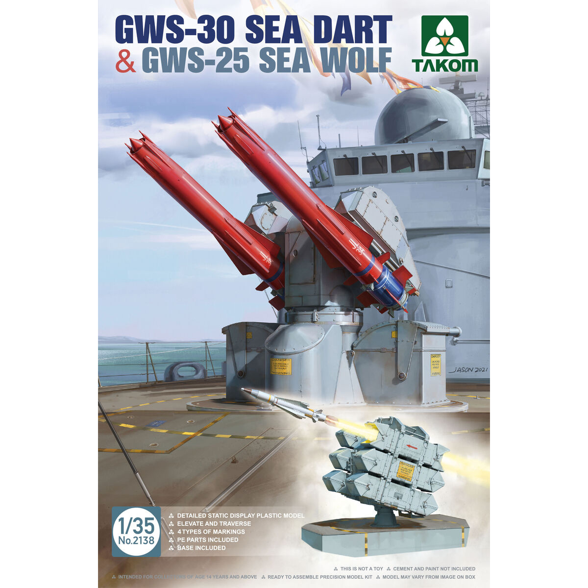2138 Takom 1/35 GWS-30 Sea Dart & GWS-25 Sea Wolf