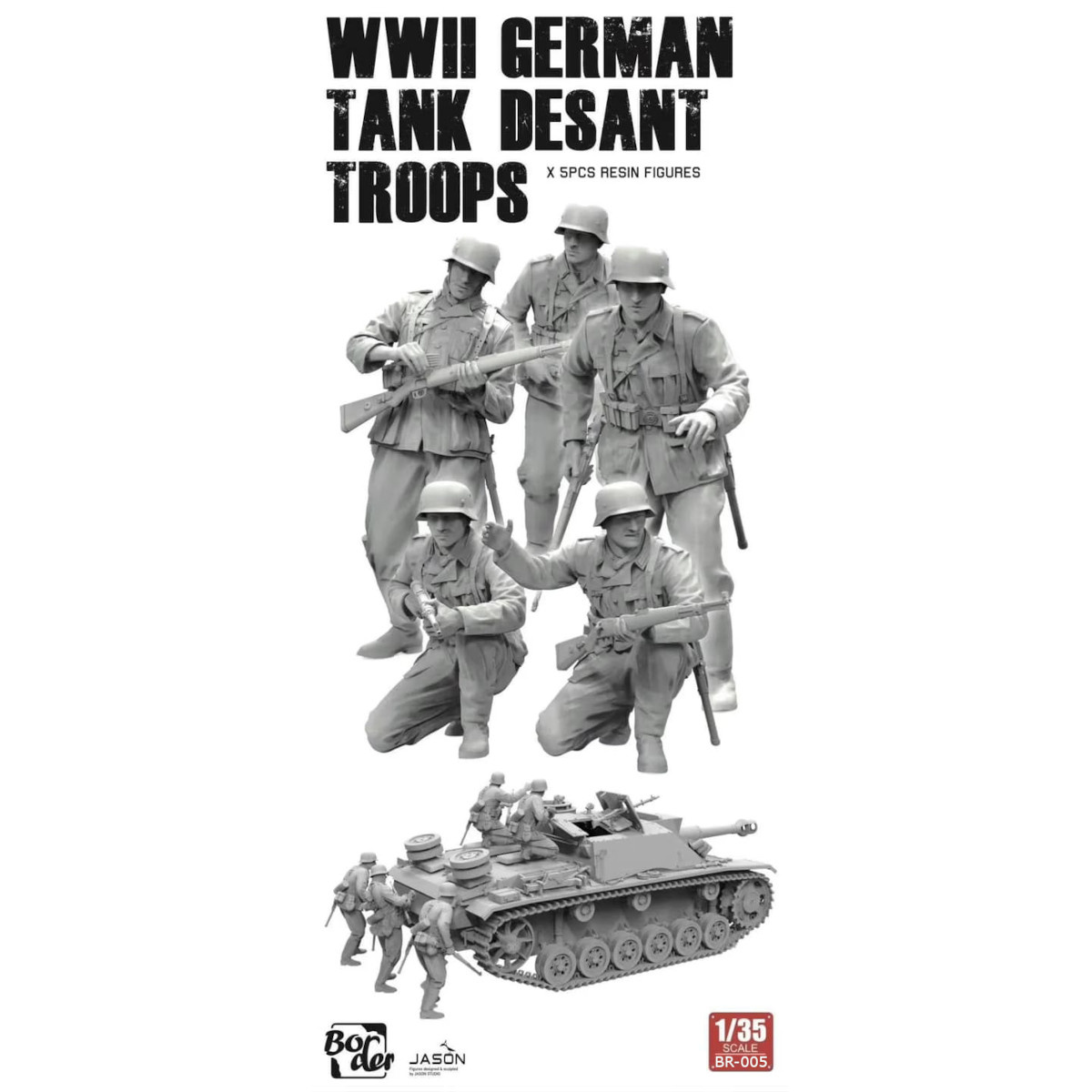 BR-005 Border Model 1/35 German tank landings of World War II
