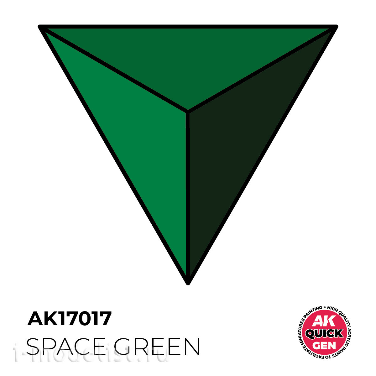 AK17017 AK Interactive Краска акриловая QUICK GEN - Космический зелёный / SPACE GREEN