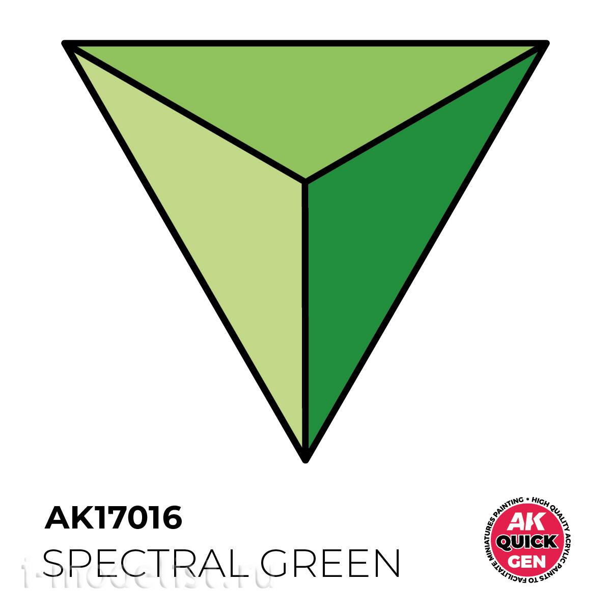 AK17016 AK Interactive Краска акриловая QUICK GEN - Спектрально-зелёный / SPECTRAL GREEN