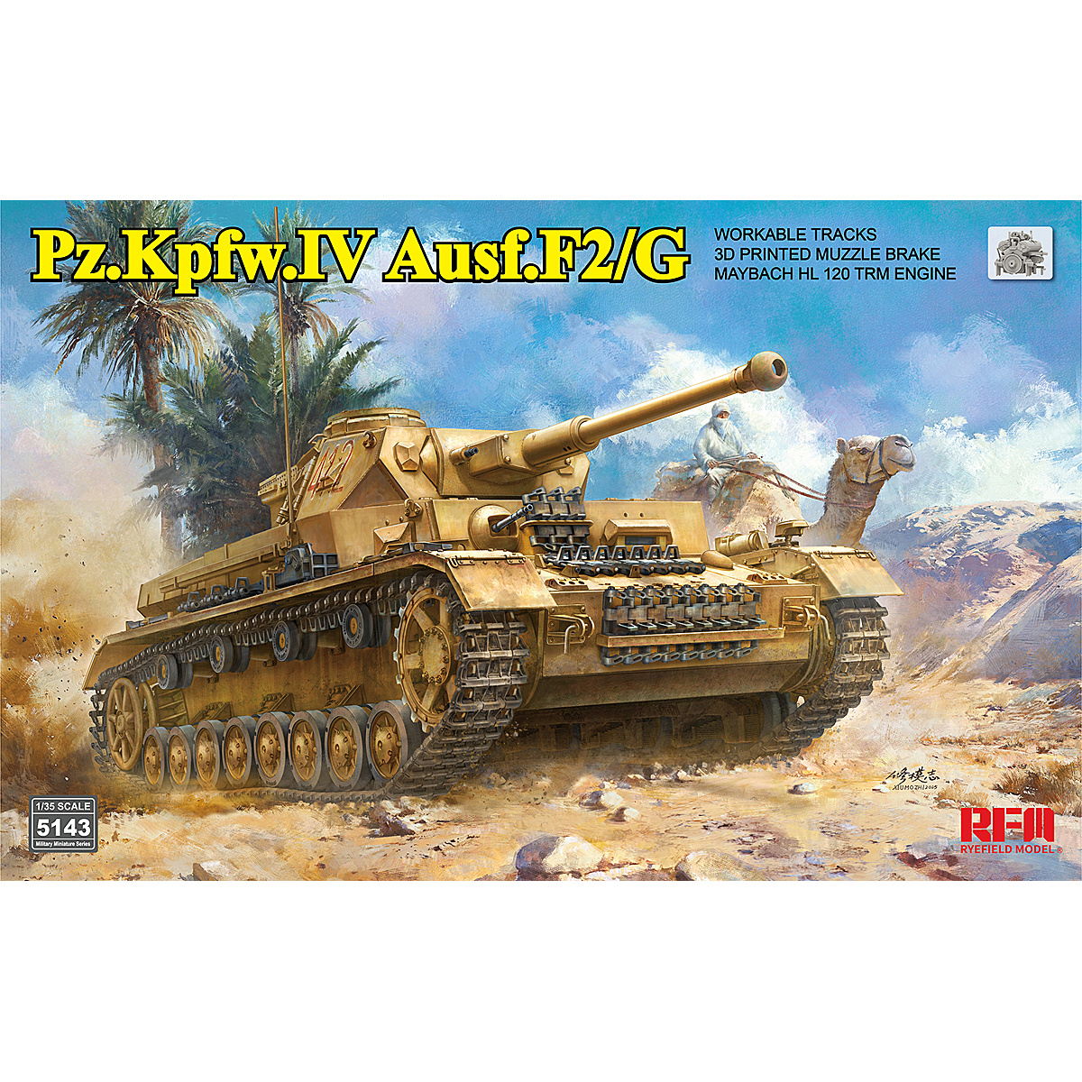 RM-5143 Rye Field Model 1/35 Notмецкий танк Sd.Kfz.161/1 Panzerkampfwagen IV Ausf. F2/G