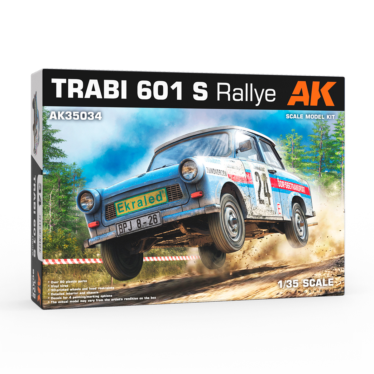 AK35034 AK Interactive 1/35 Автомобиль TRABI 601 S RALLYE