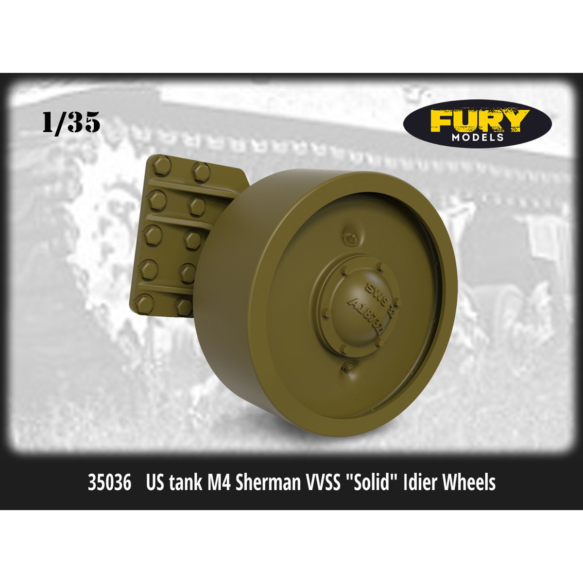 35036 Fury Models 1/35 More Advanced Wheels for US Tank M4 Sherman VVSS