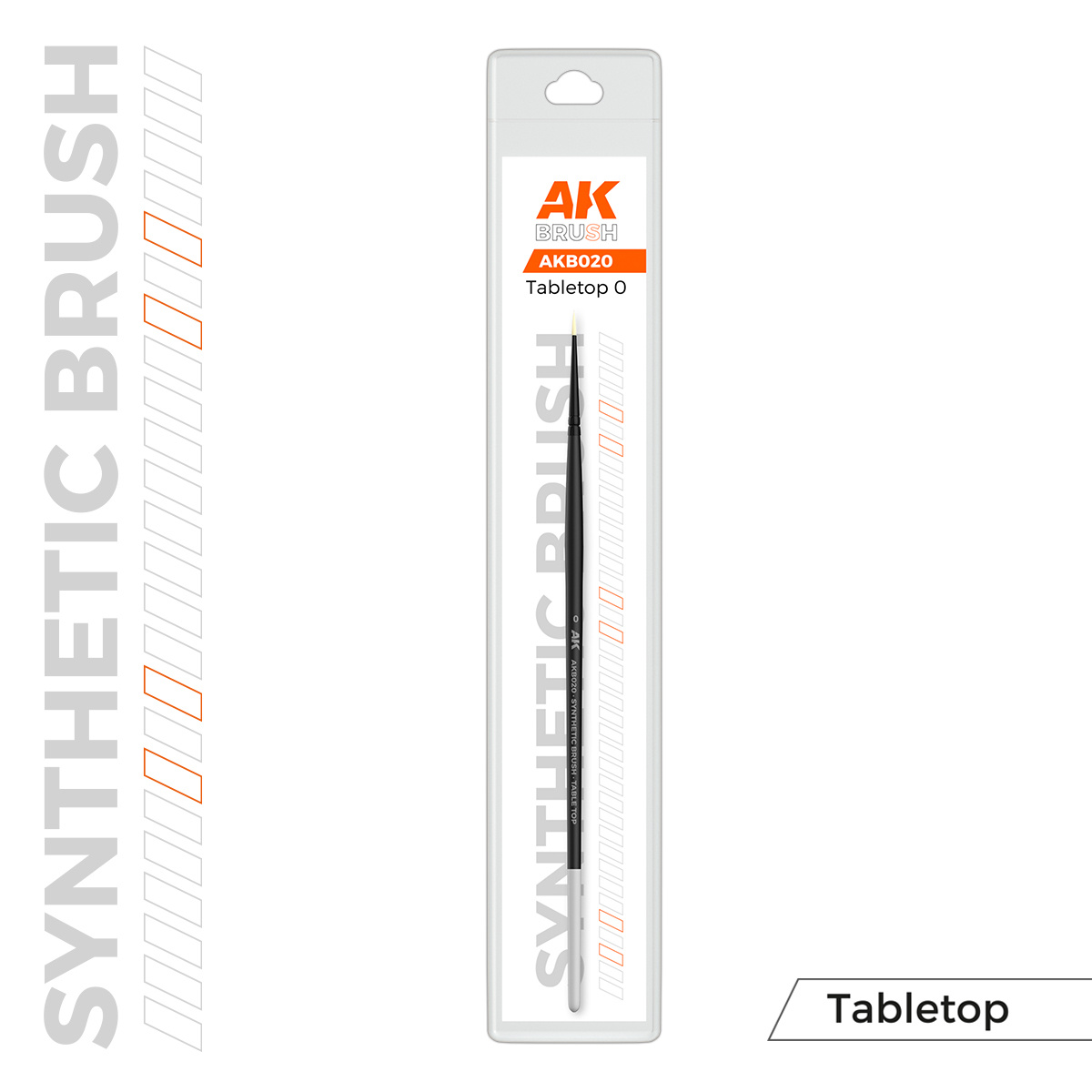 AKB020 AK Interactive Синтетическая Tabletop кисть - 0 / AK SYNTHETIC TABLETOP BRUSH – 0
