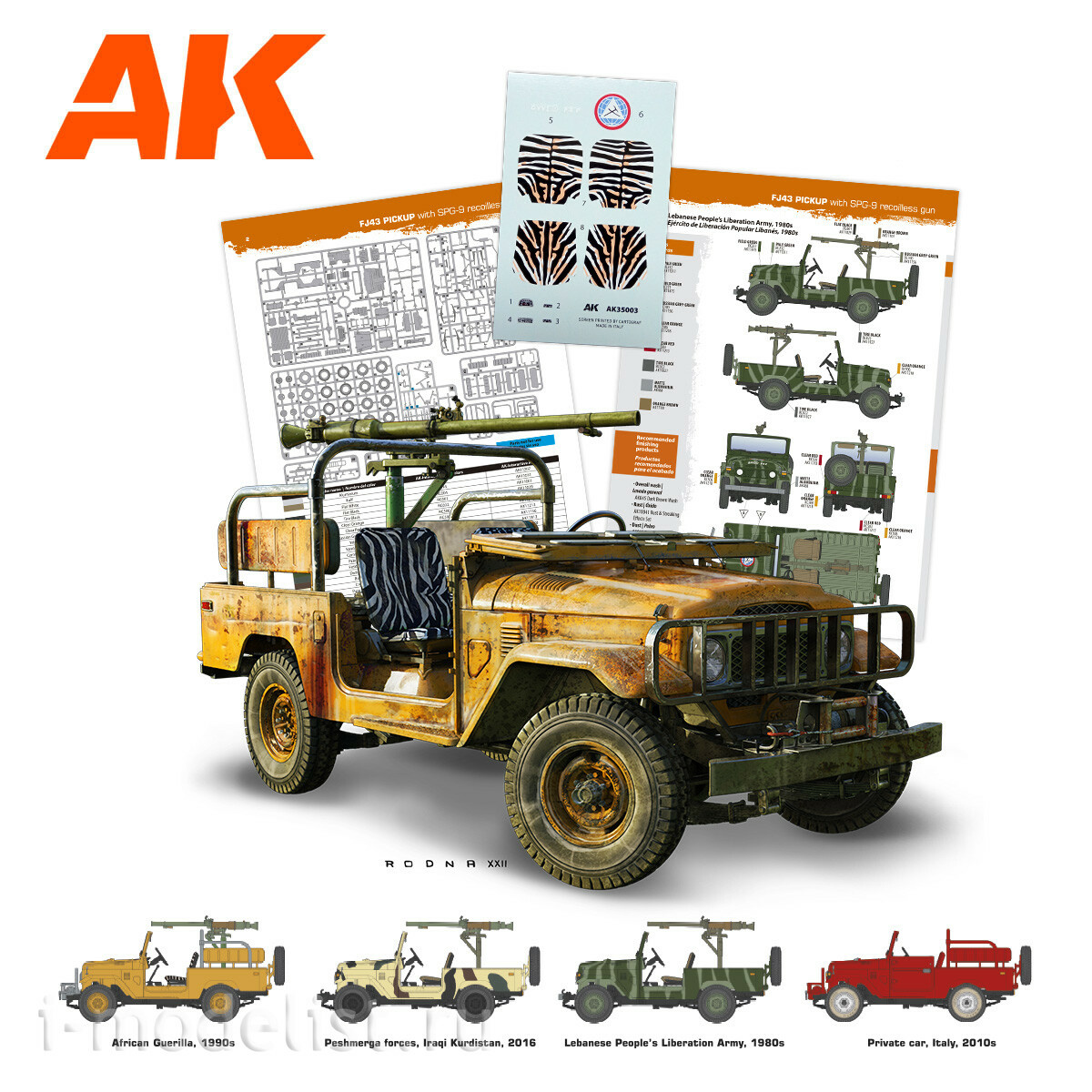 AK35003 AK Interactive 1/35 FJ43 SUV with an LNG-9 