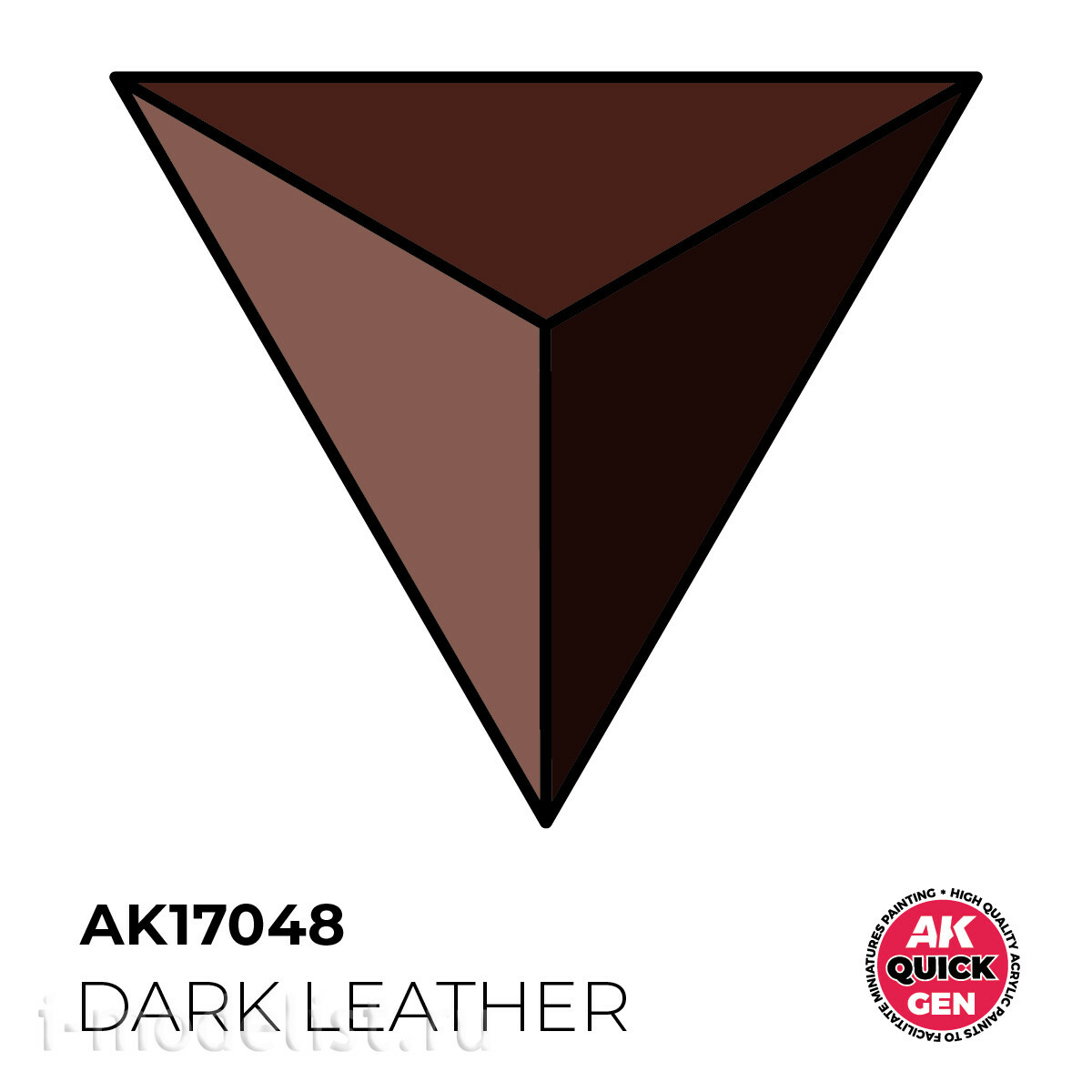 AK17048 AK Interactive Краска акриловая QUICK GEN - Тёмная кожа / DARK LEATHER
