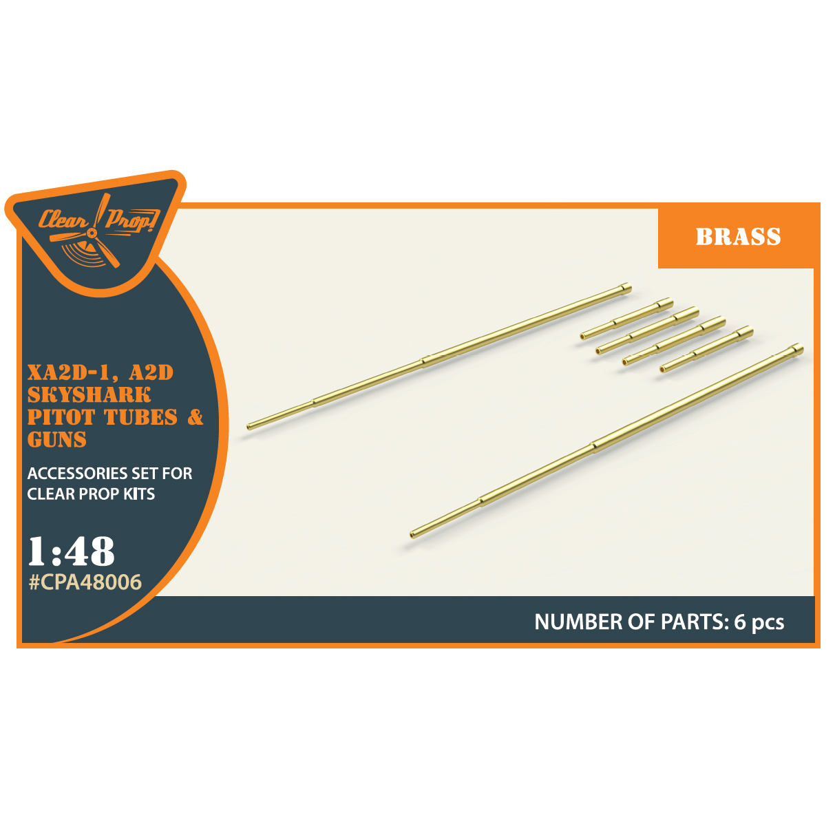 CPA48006 Clear Prop! 1/48 A2D/XA2D-1 Skyshark - Pitot tubes and guns