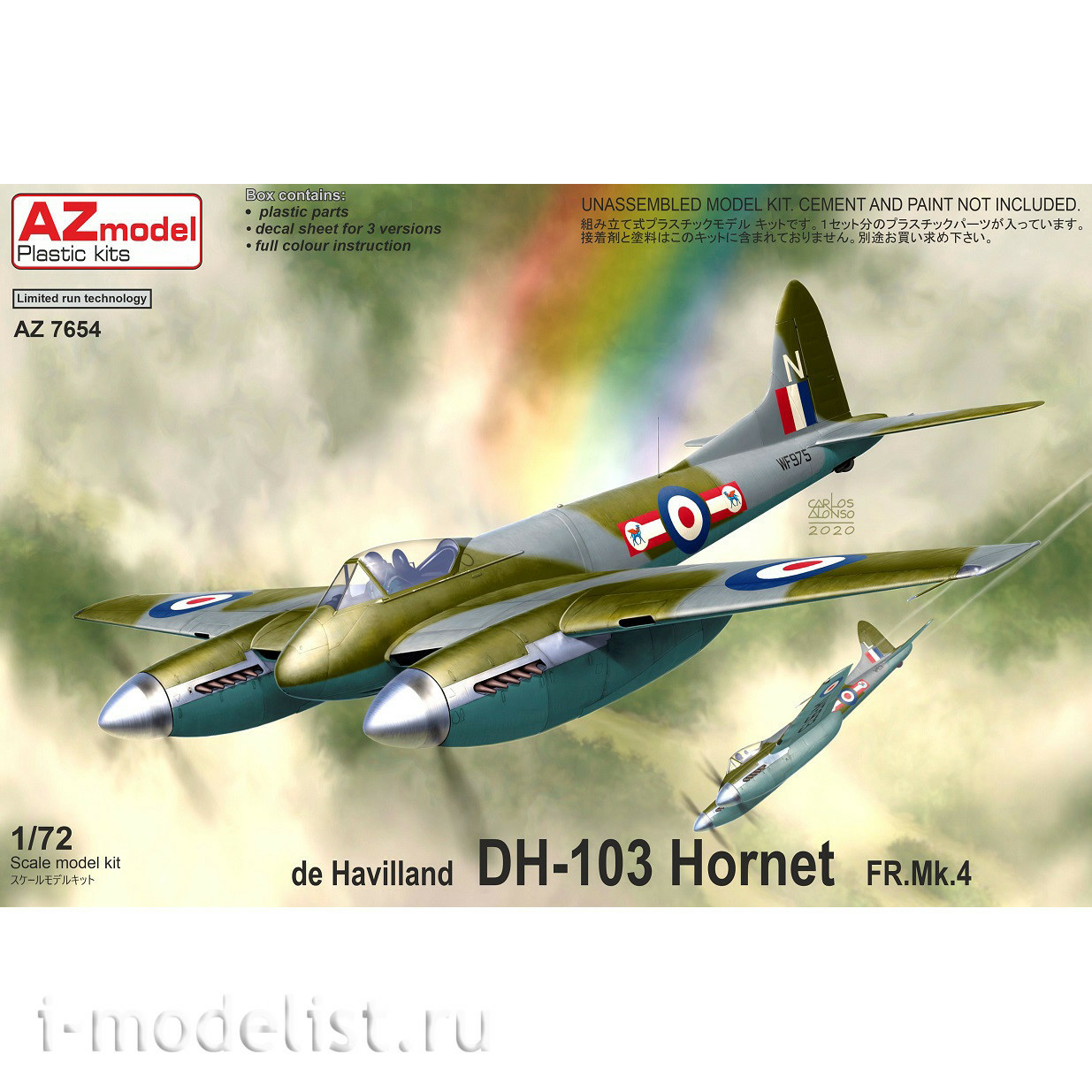 AZ7654 AZModel 1/72 Aircraft DH-103 Hornet FR. Mk. 4