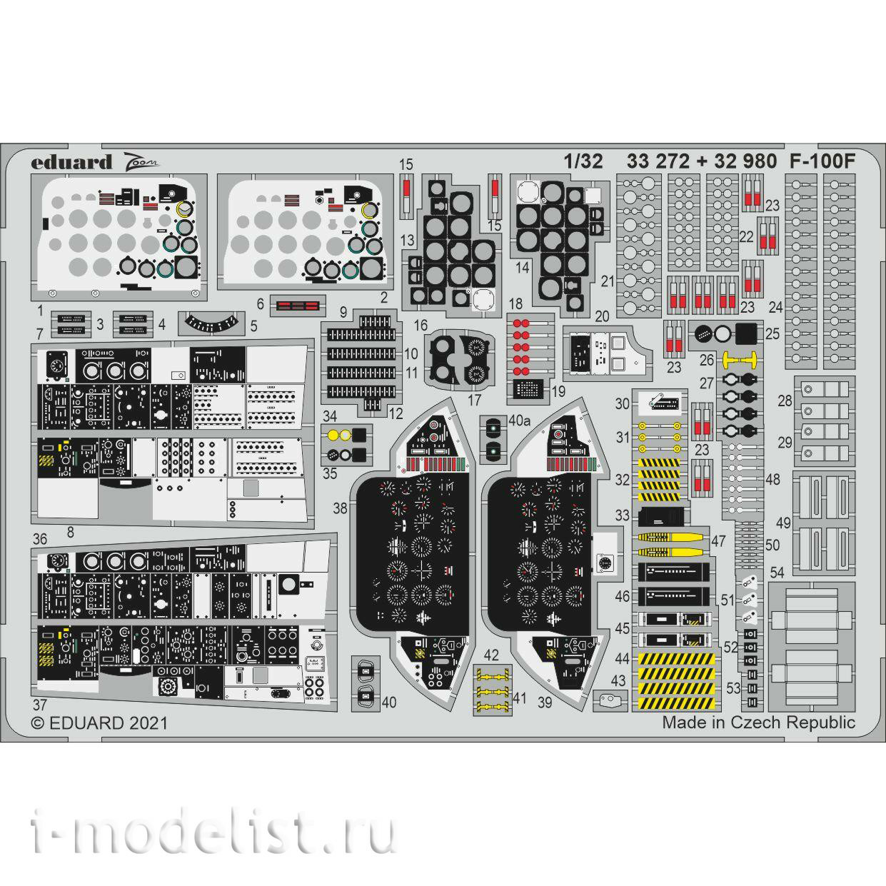 33272 1/32 Eduard photo etched parts for the F-100F