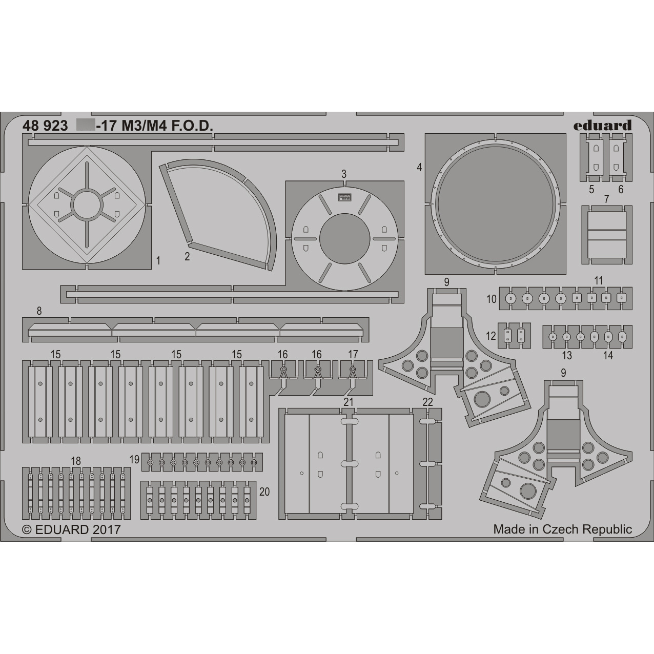 48923 Edward 1/48 Photo-Etching С-17 M3/ M4 Fairing