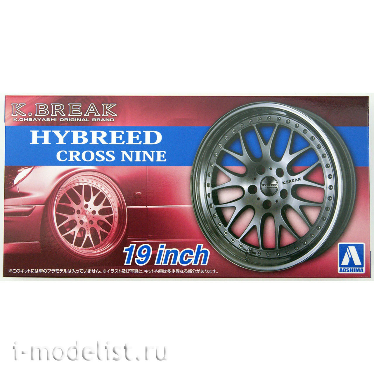06114 Aoshima 1/24 wheel Set K-Break Hybreed Cross Nine 19inch