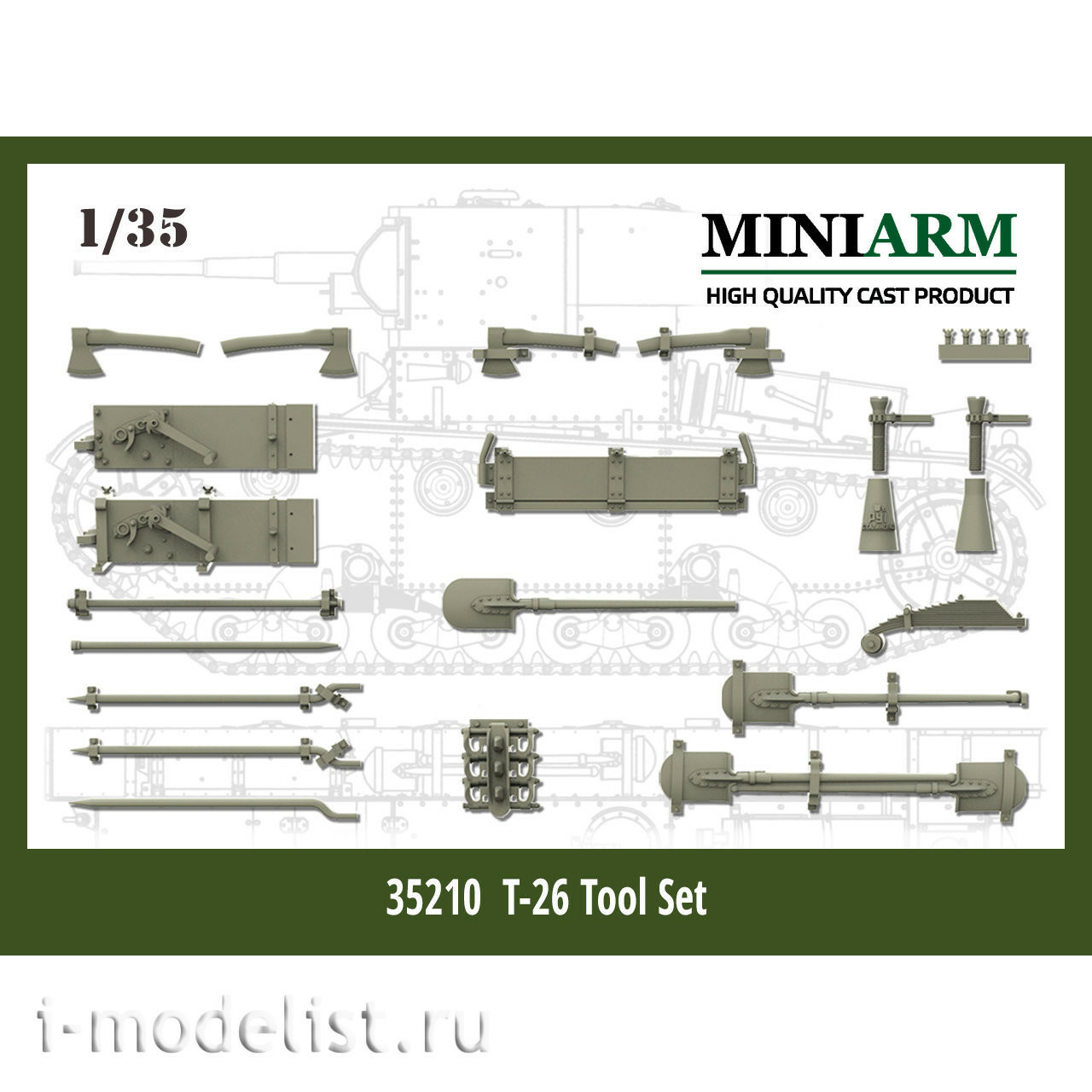 35210 Miniarm 1/35 Trench Tool Kit for Soviet T-26 Light Tanks