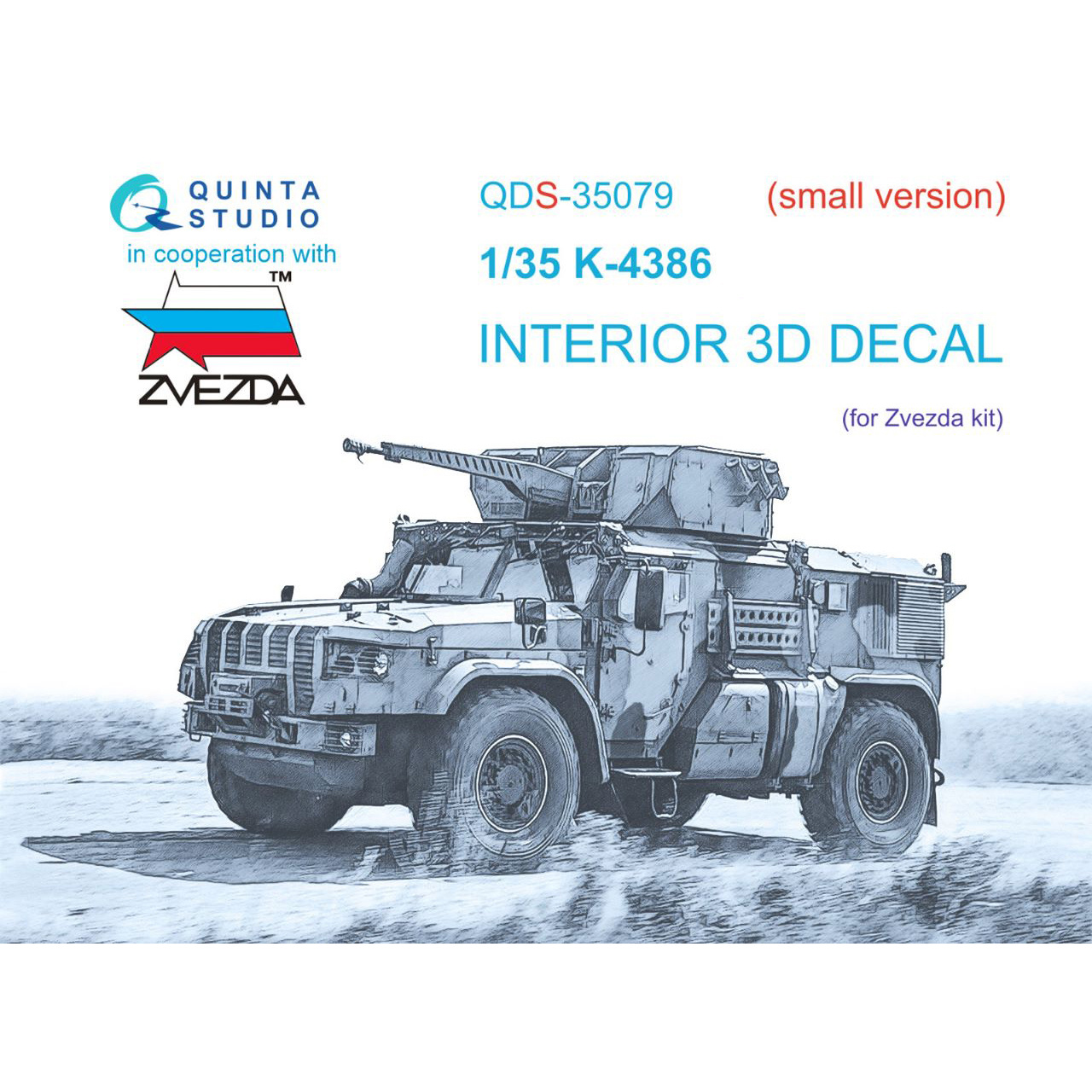 QDS-35079 Quinta Studio 1/35 3D Cabin Interior Decal K-4386 Typhoon-VDV (Small version)