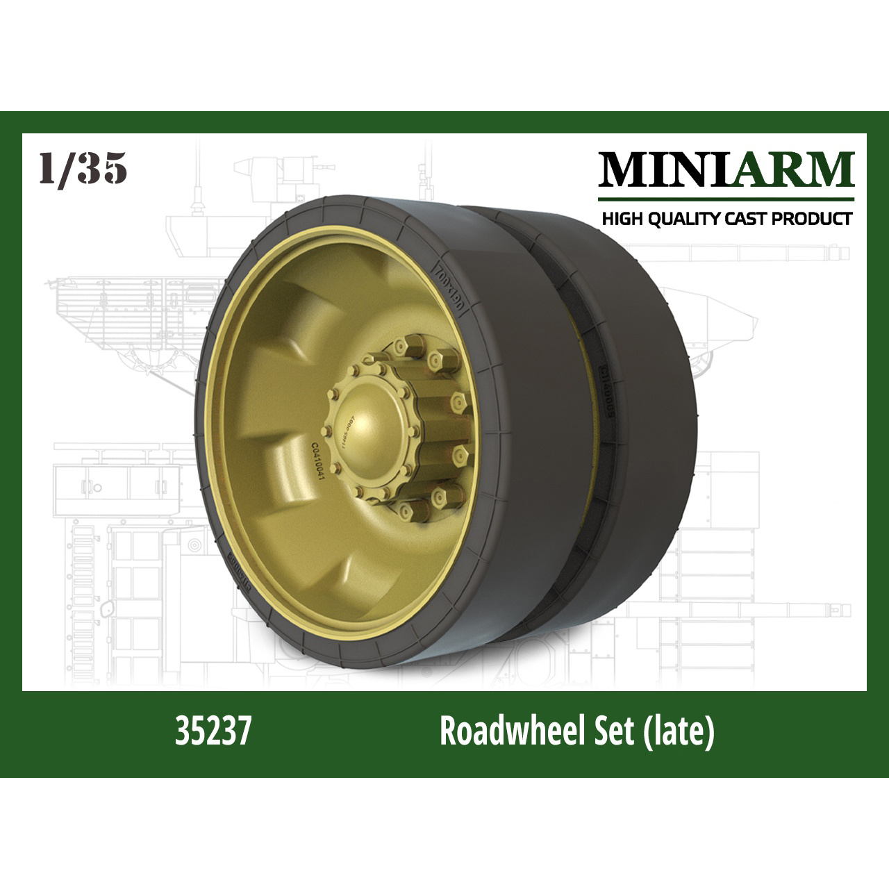35237 Miniarm 1/35 Support rollers tank 14 Arm late type (Zvezda)