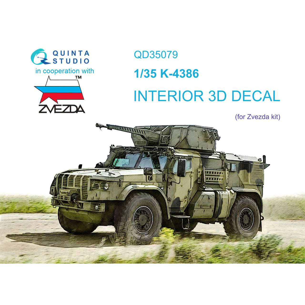 QD35079 Quinta Studio 1/35 3D Cabin Interior Decal K-4386 Typhoon-VDV