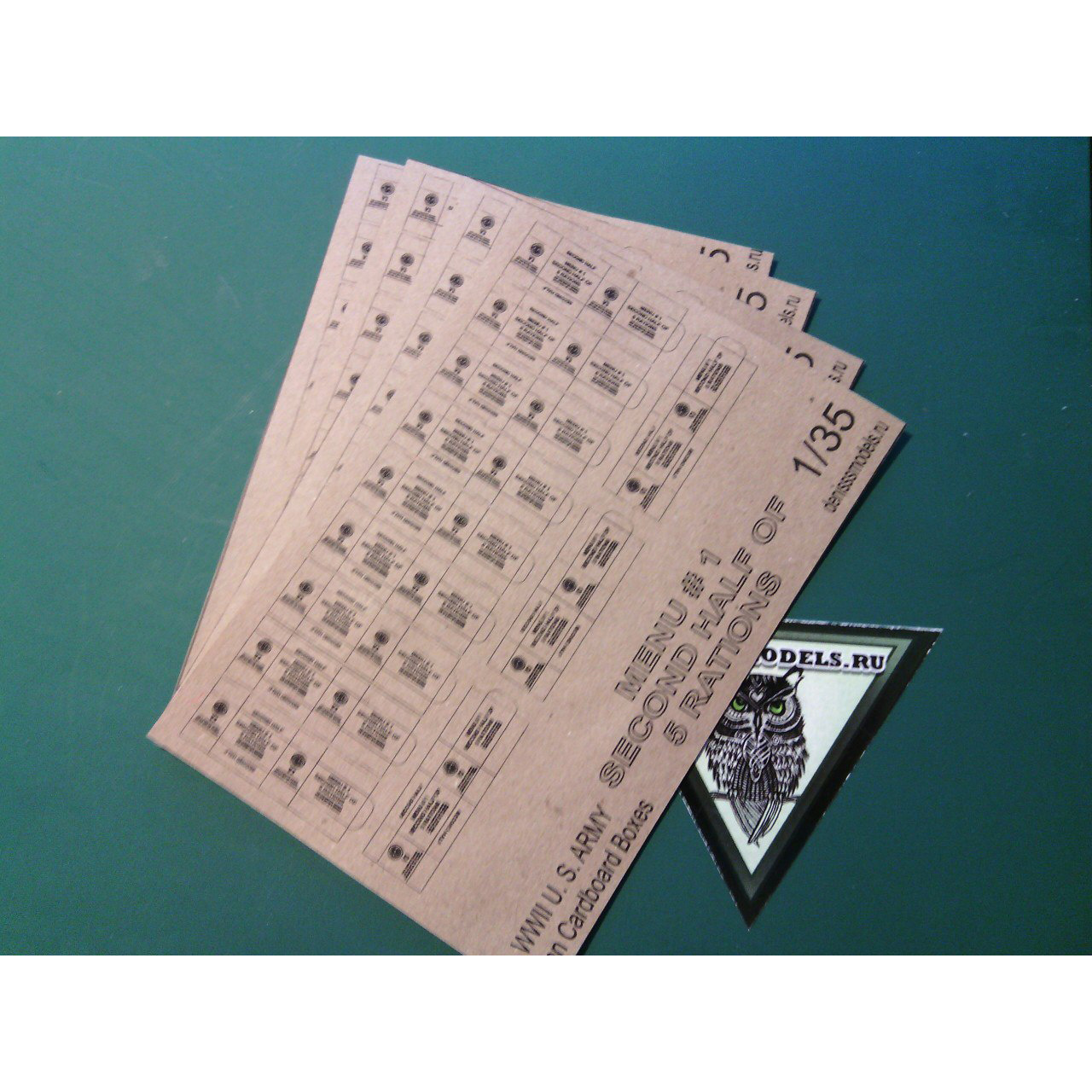 DMS-06028 ДМС 1/35 MENU #1 SECOND HALF OF 5 RATIONS