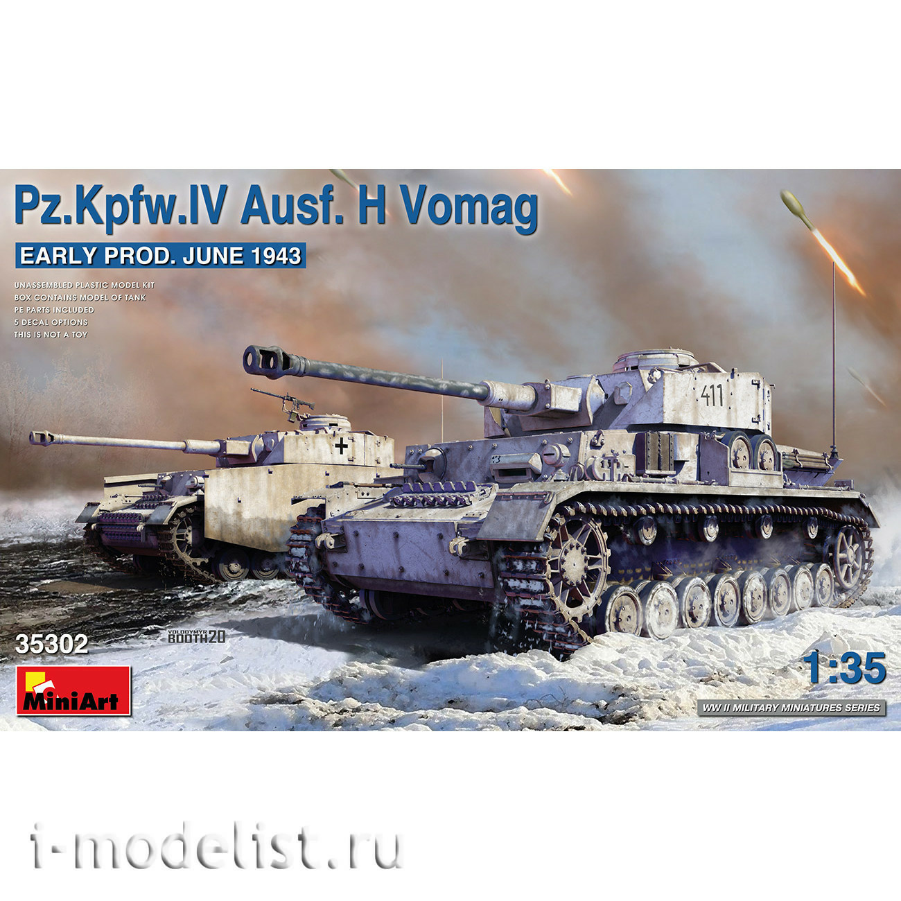 35302 MiniArt 1/35 Tank Pz.Kpfw.IV Ausf. H Vomag, early version (June 1943)