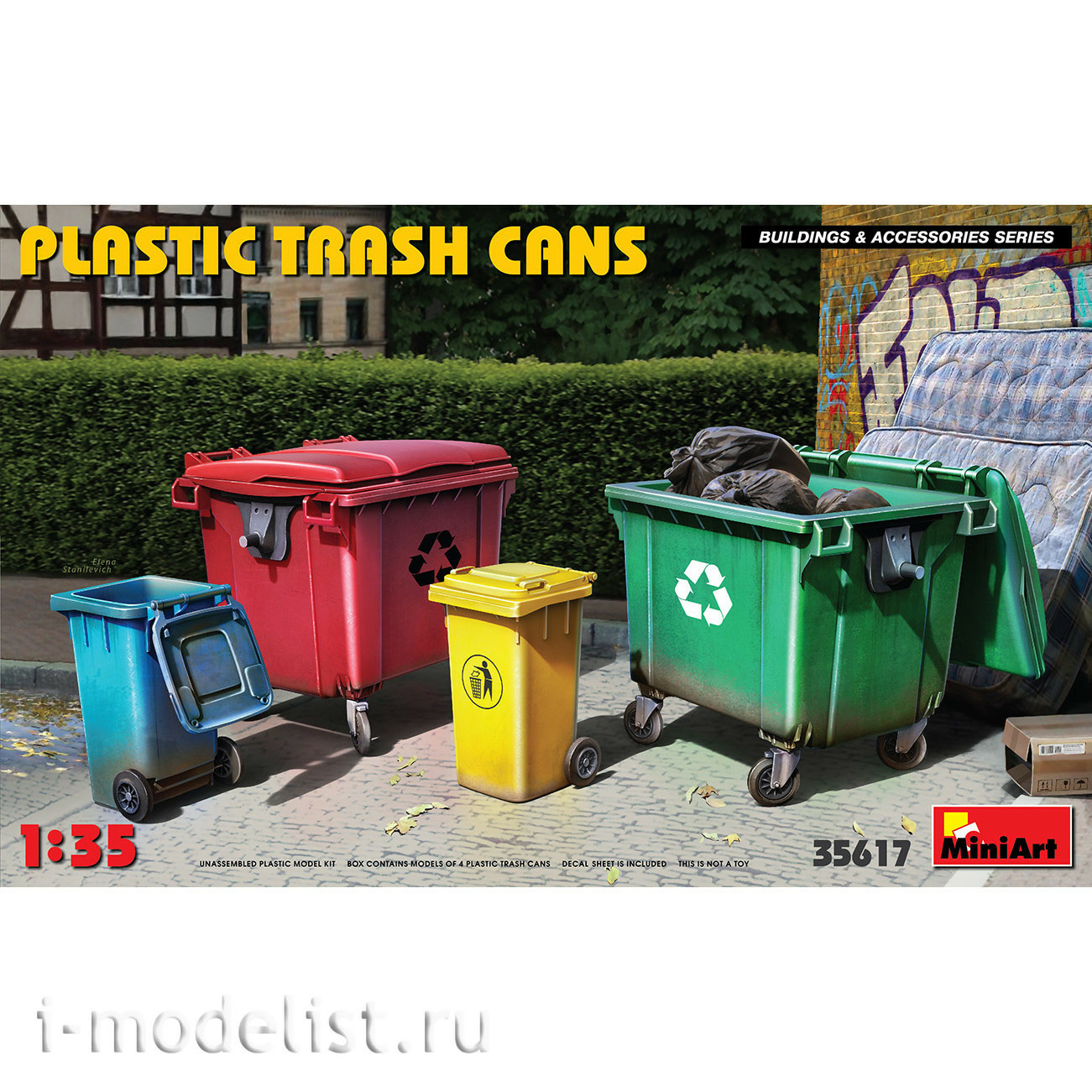 35617 MiniArt 1/35 Plastic Trash Cans