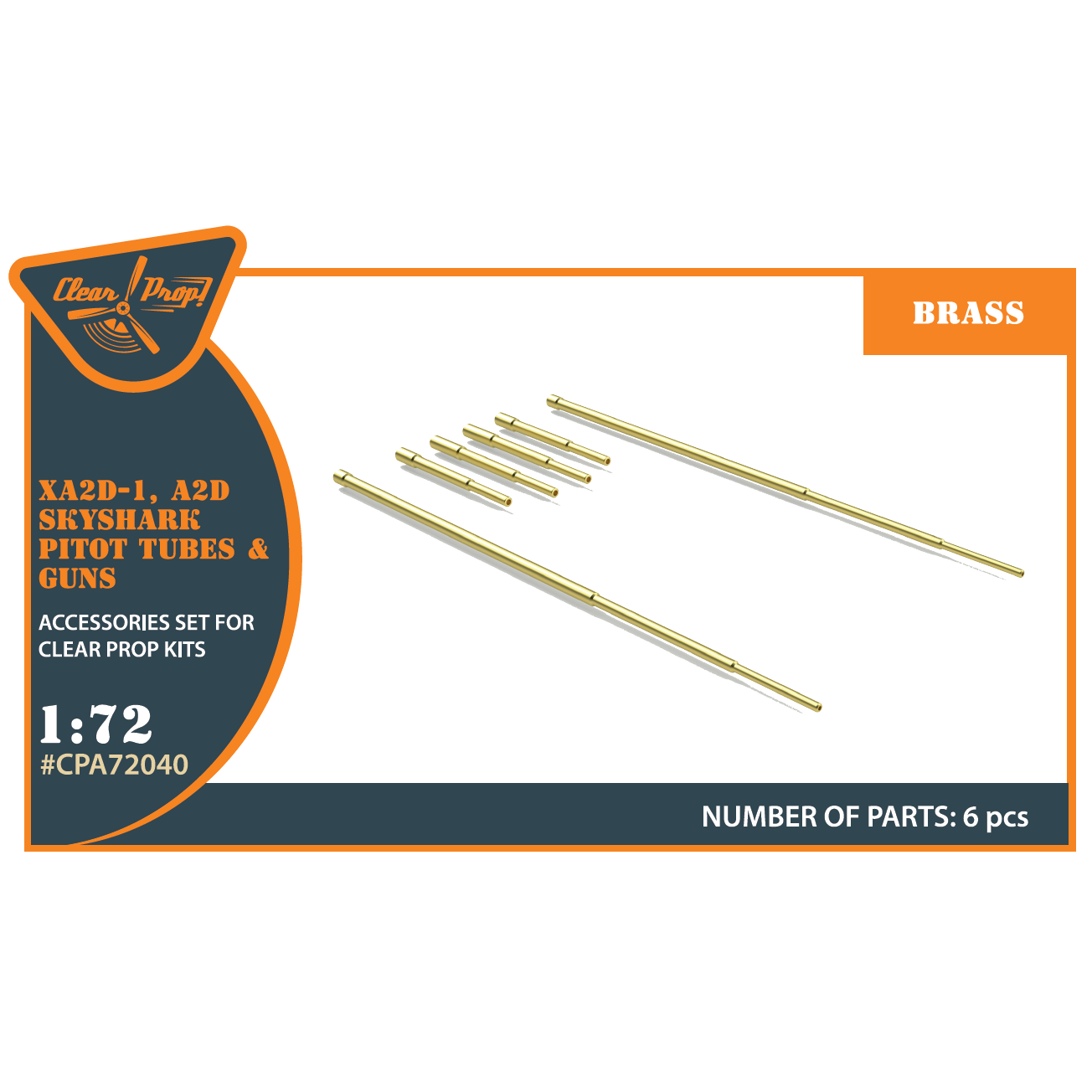 CPA72040 Clear Prop! 1/72 Pitot Tubes and Guns for XA2D-1/A2D Skyshark