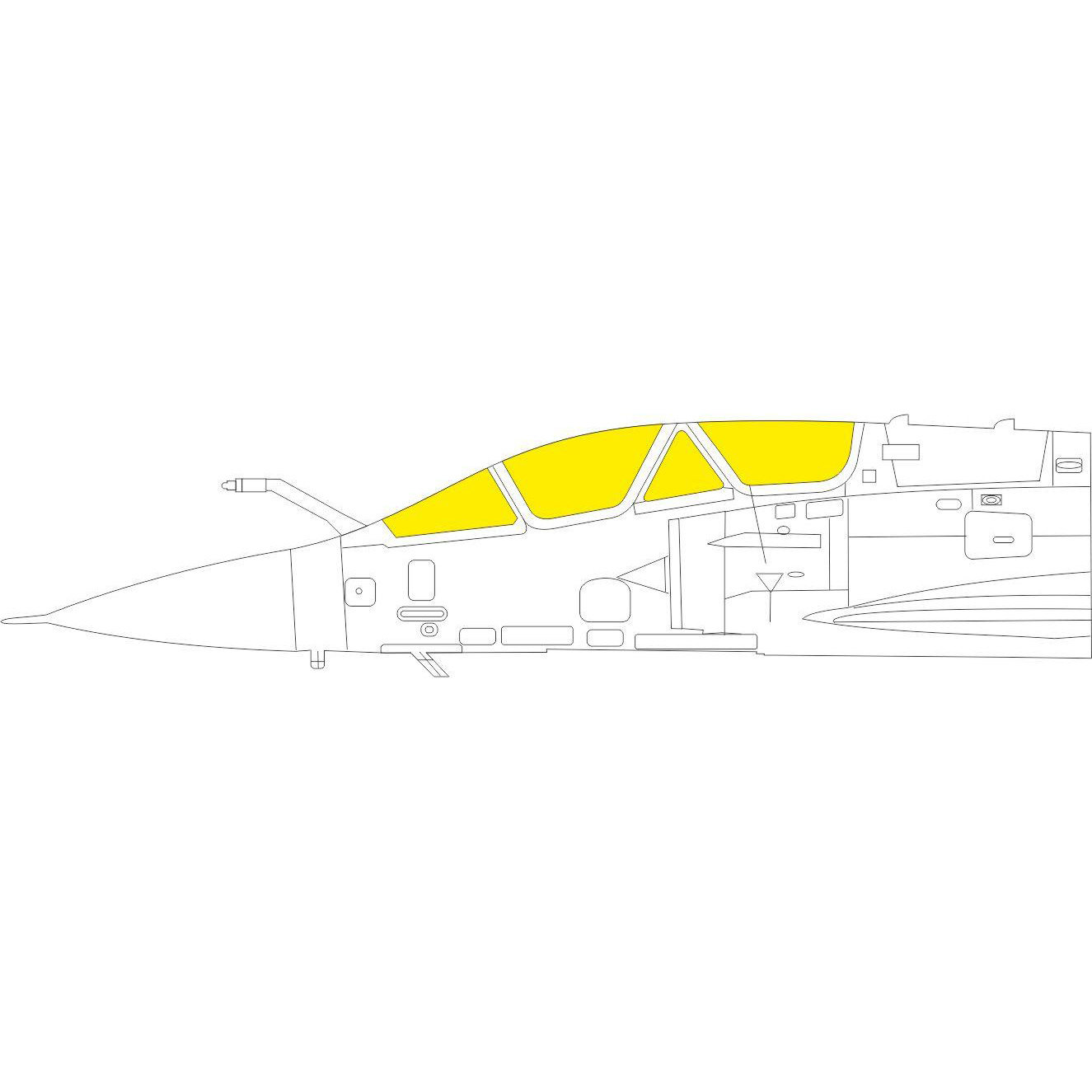 EX807 Eduard 1/48 Paint Mask for Mirage 2000D TFace
