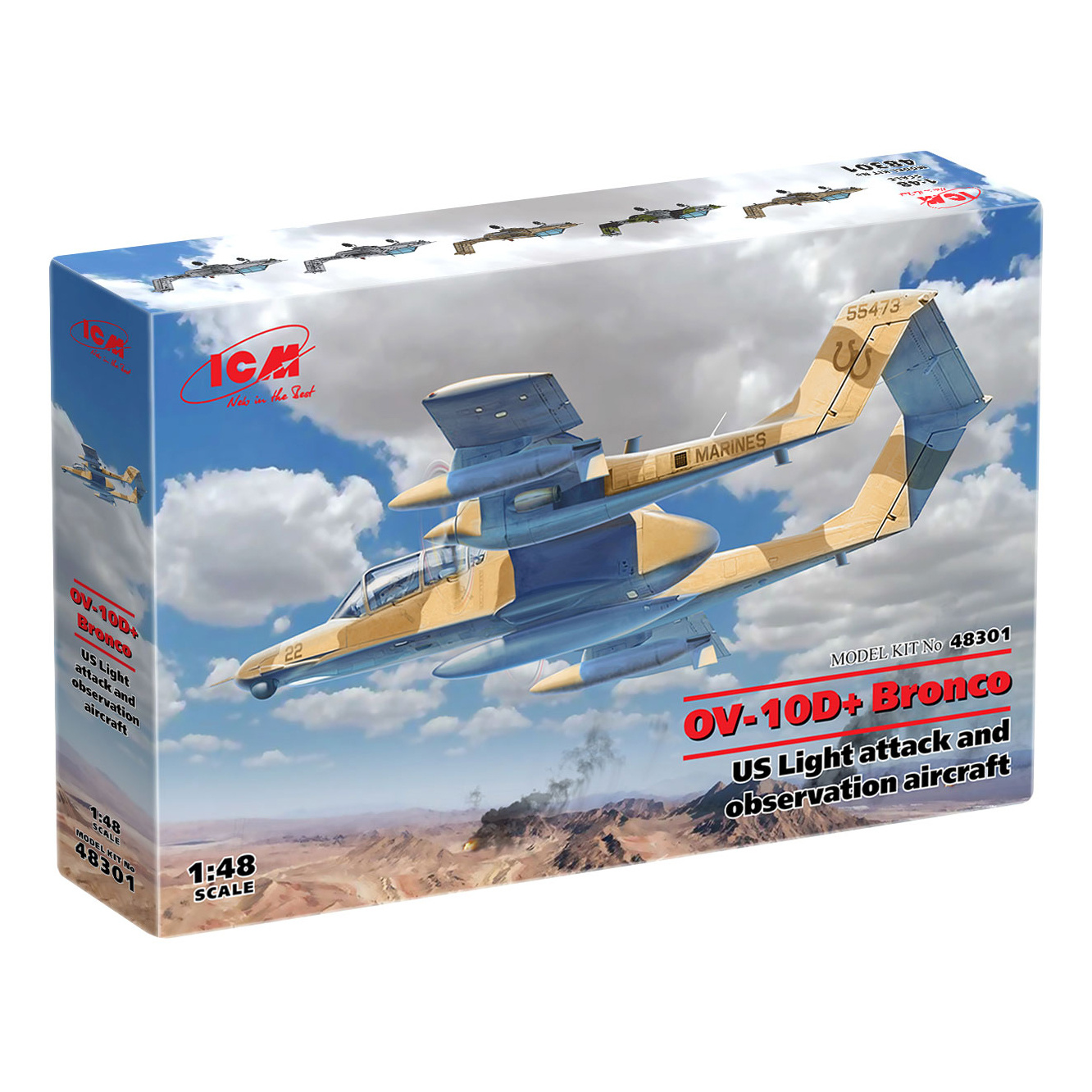 48301 ICM 1/48 Light Attack and Surveillance Aircraft OV-10D+ Bronco