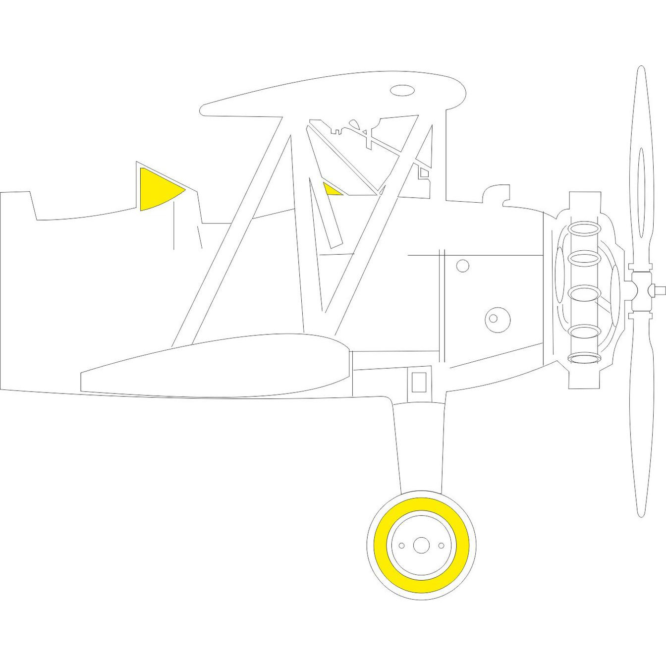 JX274 Eduard 1/32 Paint Mask for PT-13 Kaydet