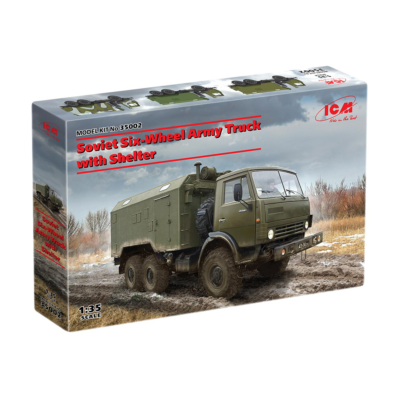 35002 ICM 1/35 Soviet 6-wheeled Army vehicle with closed body