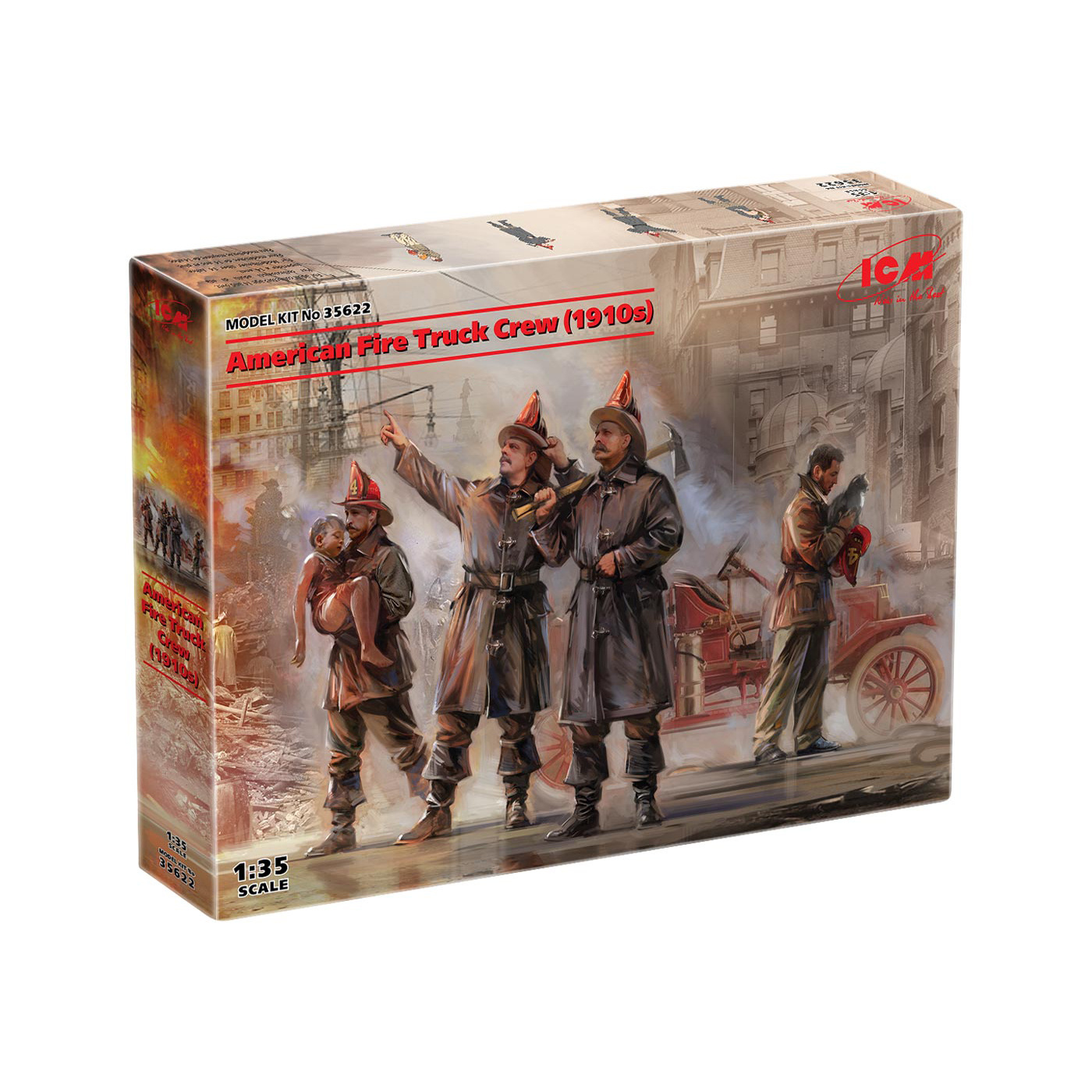 35622 ICM 1/35 American Fire Engine Crew (1910s)