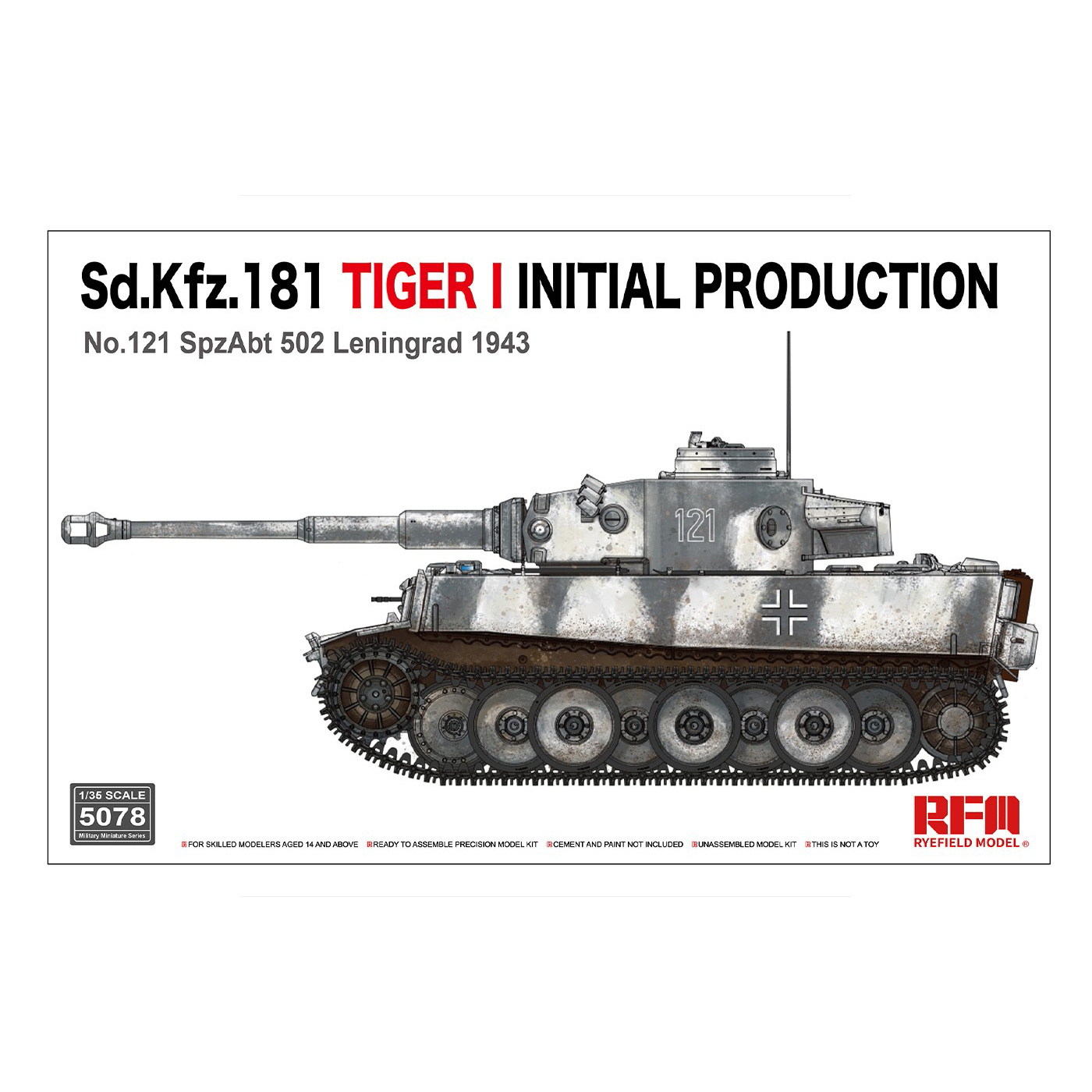 RM-5078 Rye Field Model 1/35 Sd.Kfz.181 Tiger I INITIAL PRODUCTION