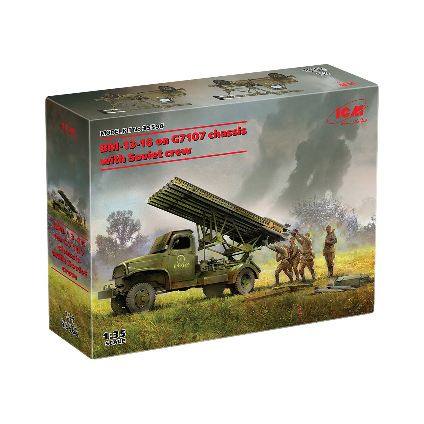 35596 ICM 1/35 BM-13-16 on G7107 chassis with Soviet calculation