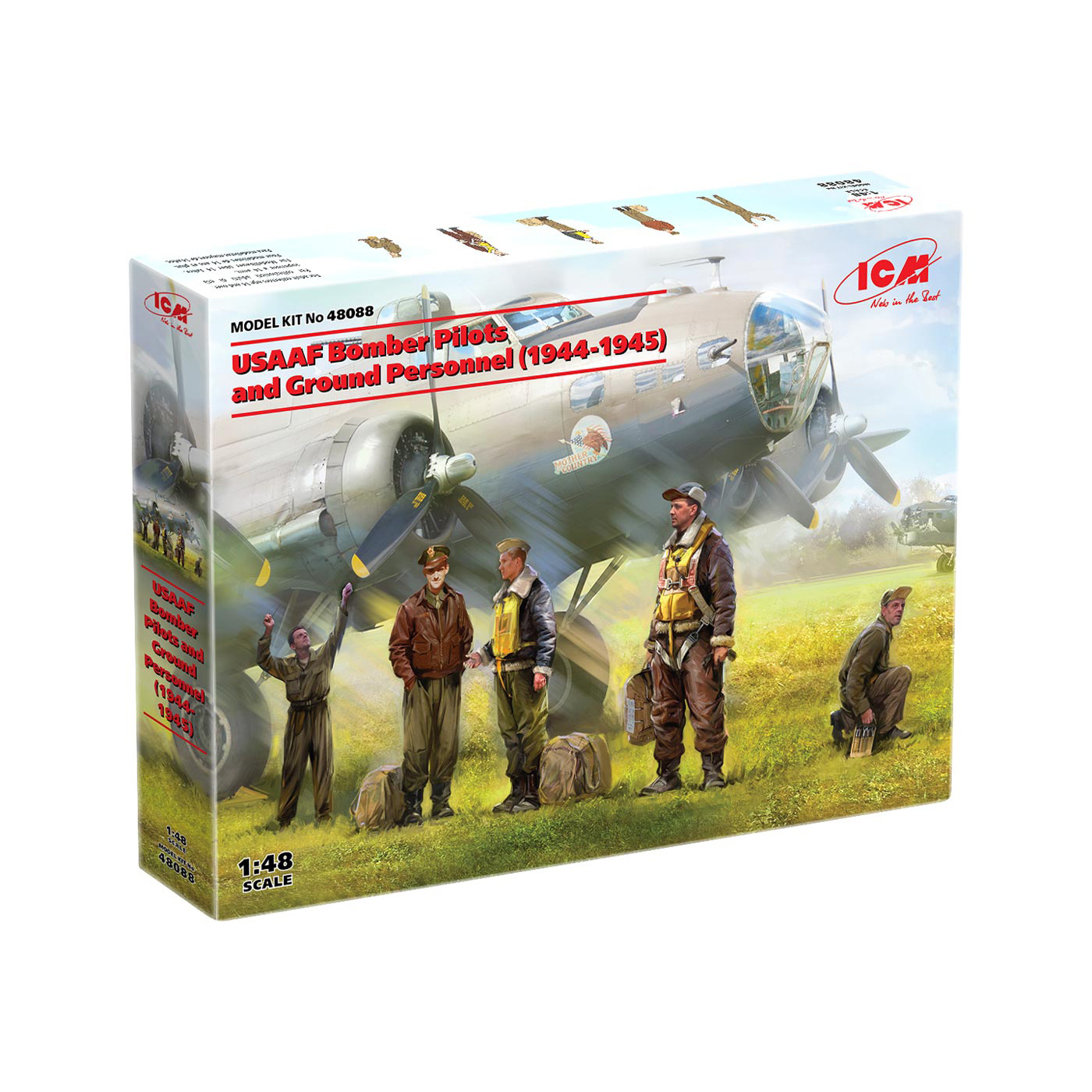 48088 ICM 1/48 US Bomber Pilots and Technicians (1944-1945)